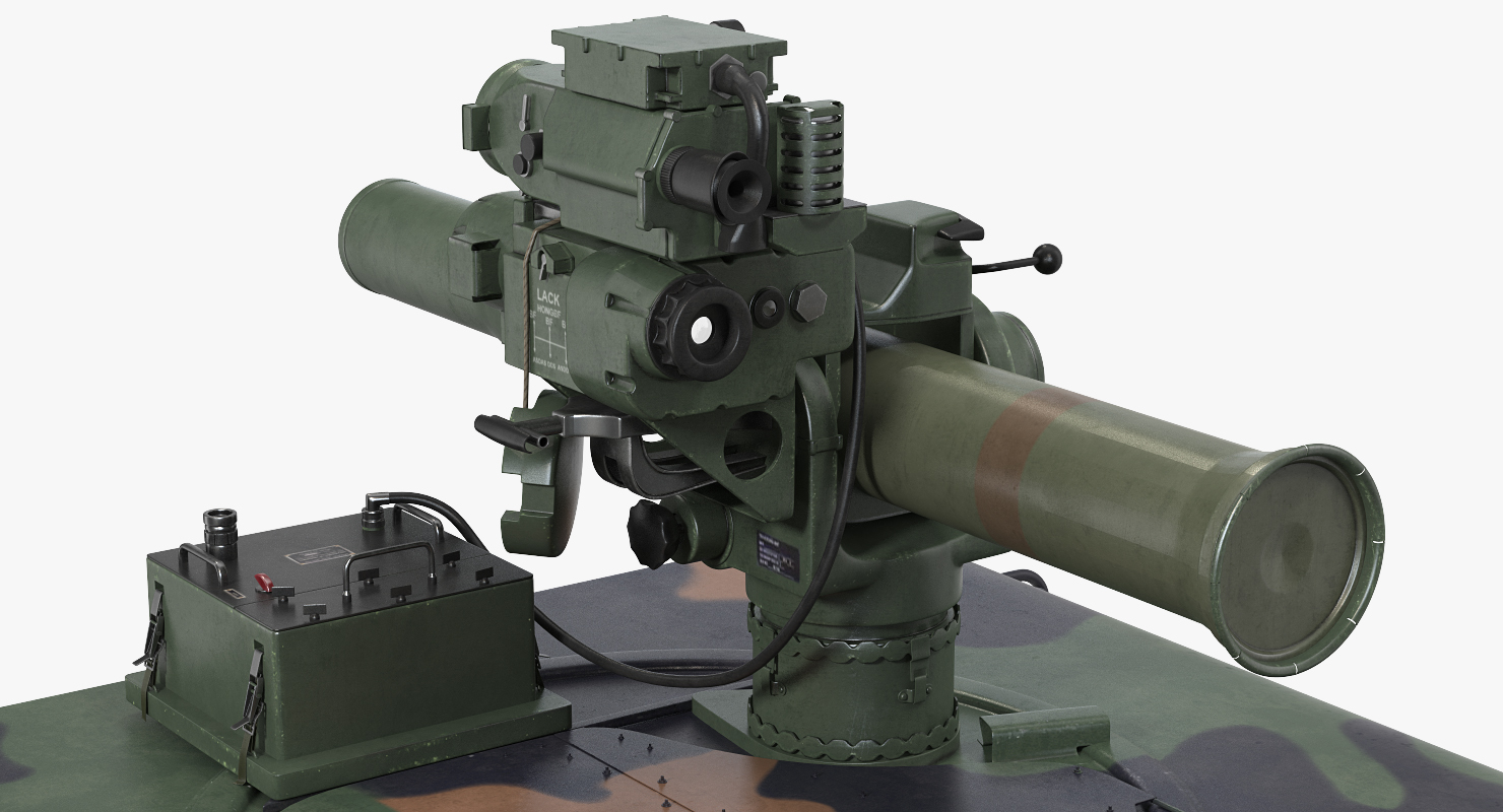 3D HMMWV TOW Missile Carrier M966 Camo Simple Interior