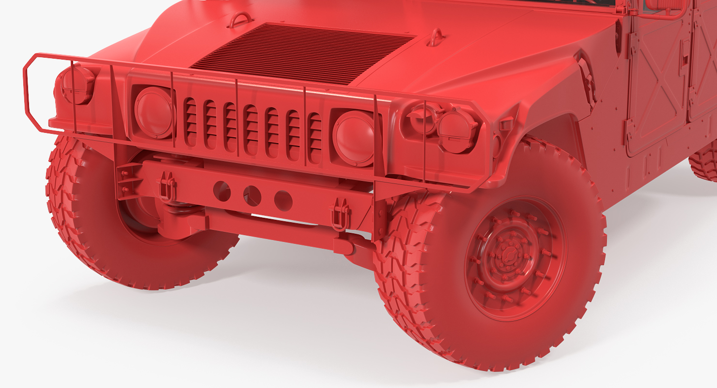 3D HMMWV TOW Missile Carrier M966 Camo Simple Interior