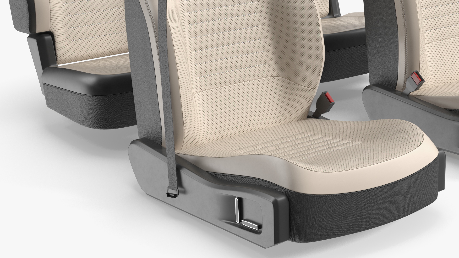 Vehicle Seat Set with Headrests Beige - view 5