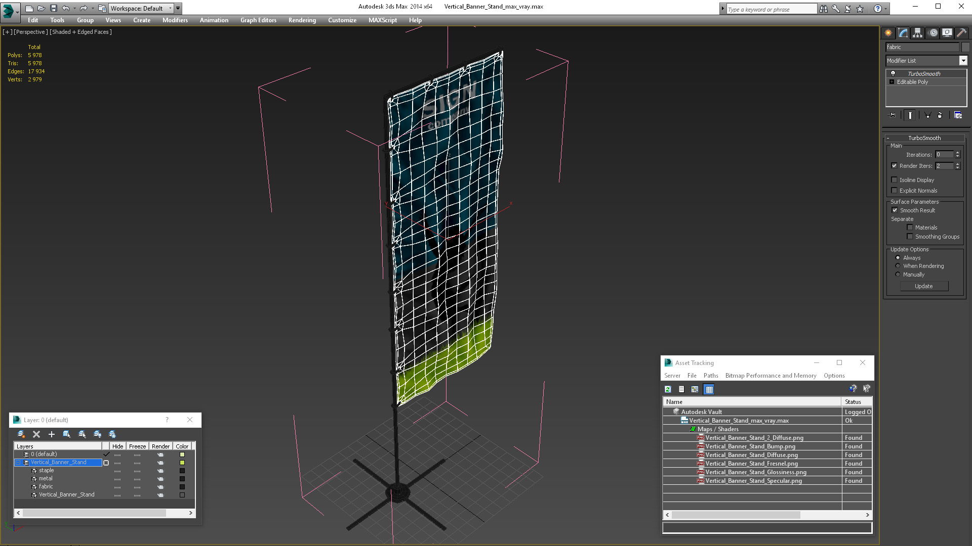 3D Vertical Banner Stand