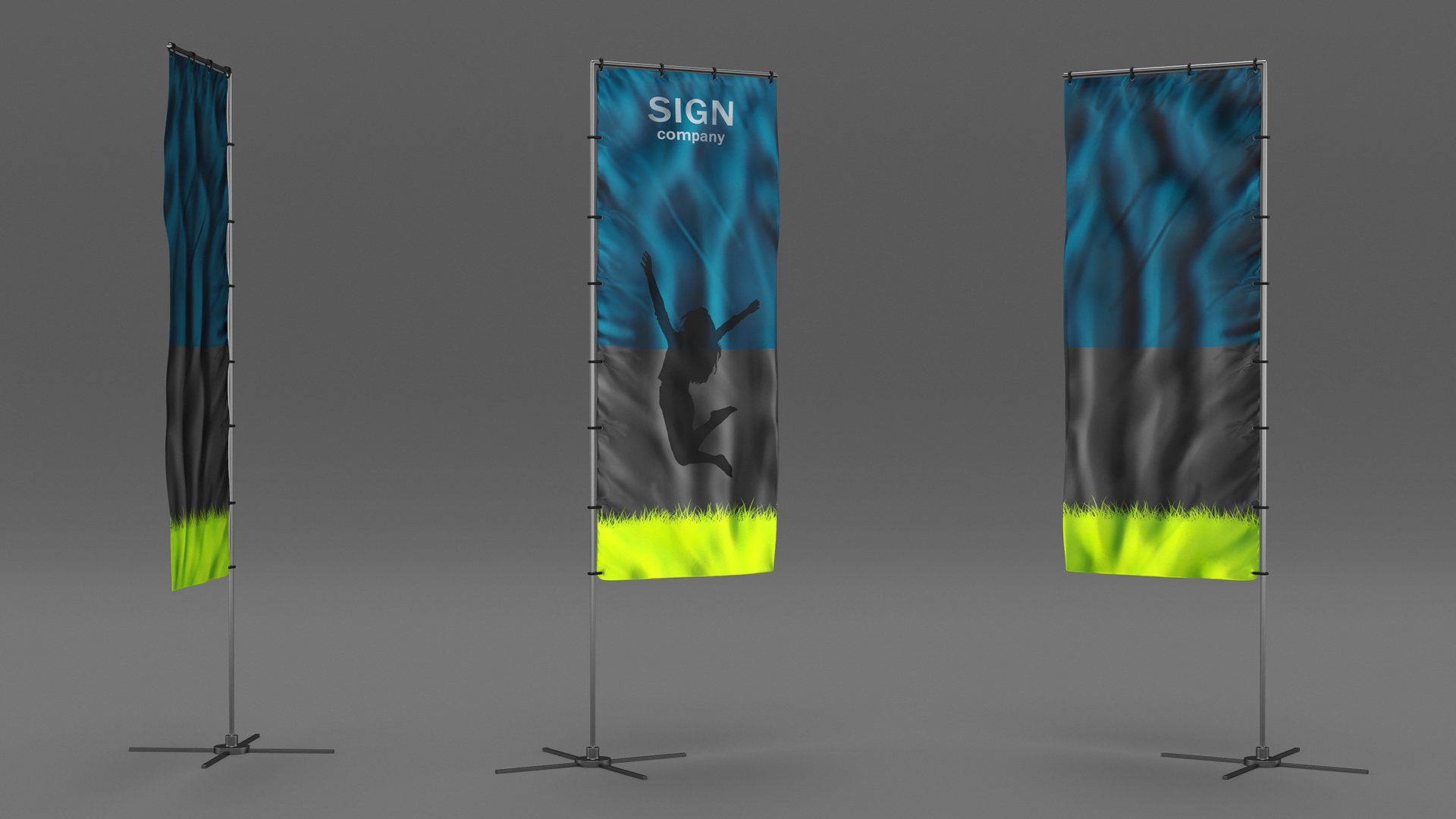 3D Vertical Banner Stand