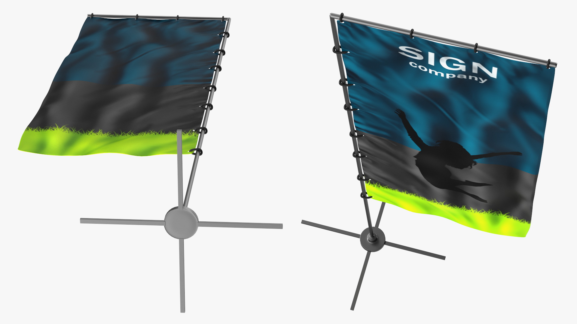 3D Vertical Banner Stand