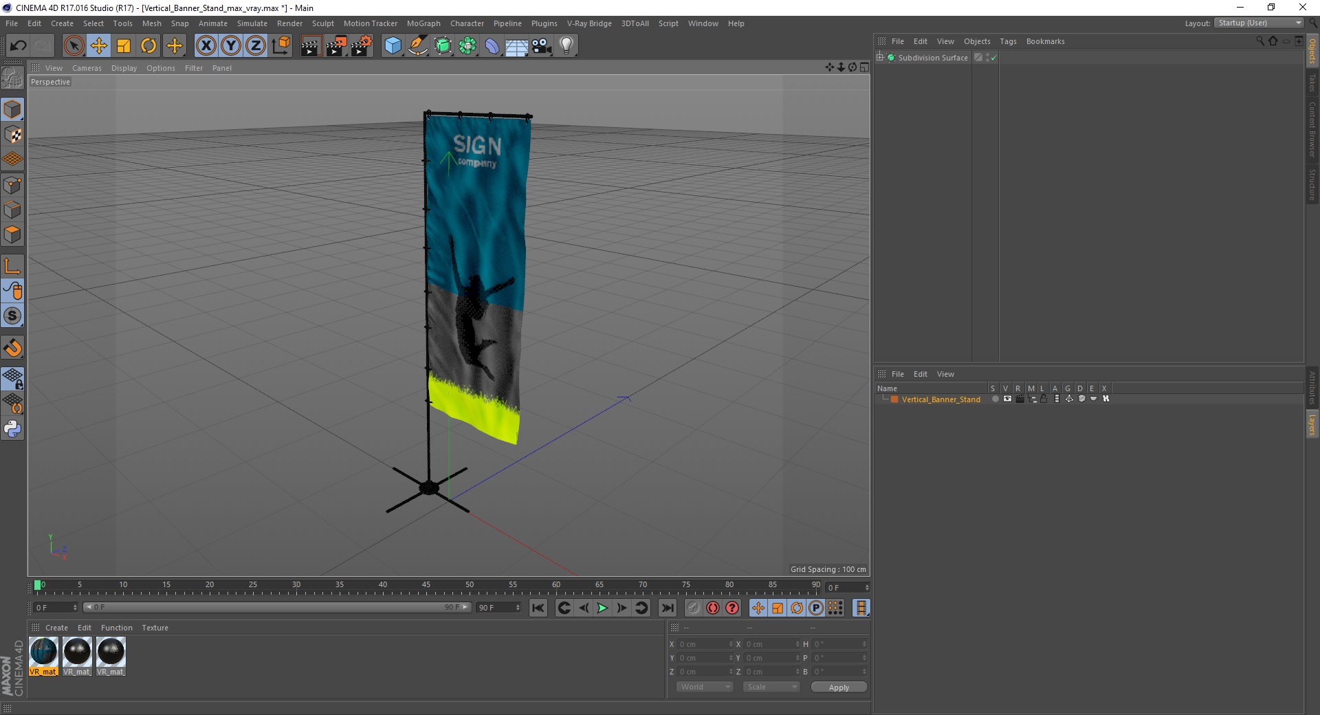 3D Vertical Banner Stand