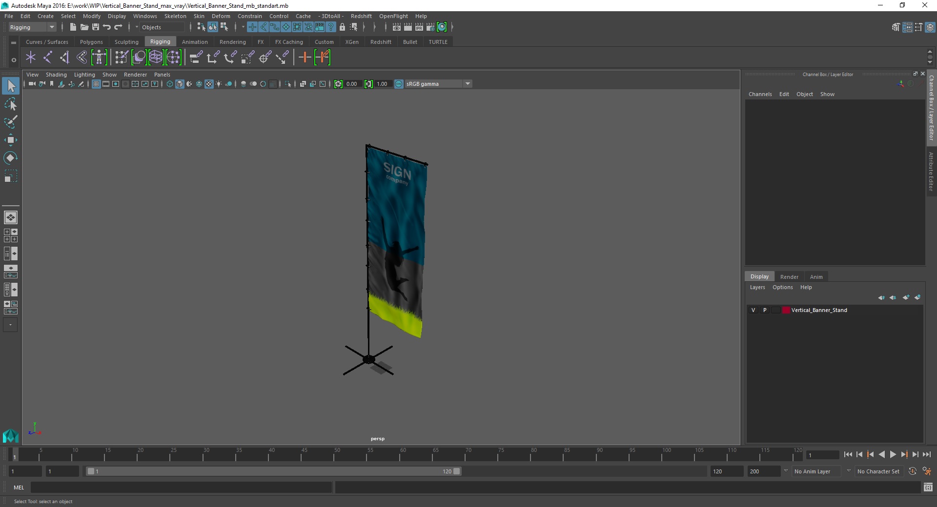 3D Vertical Banner Stand