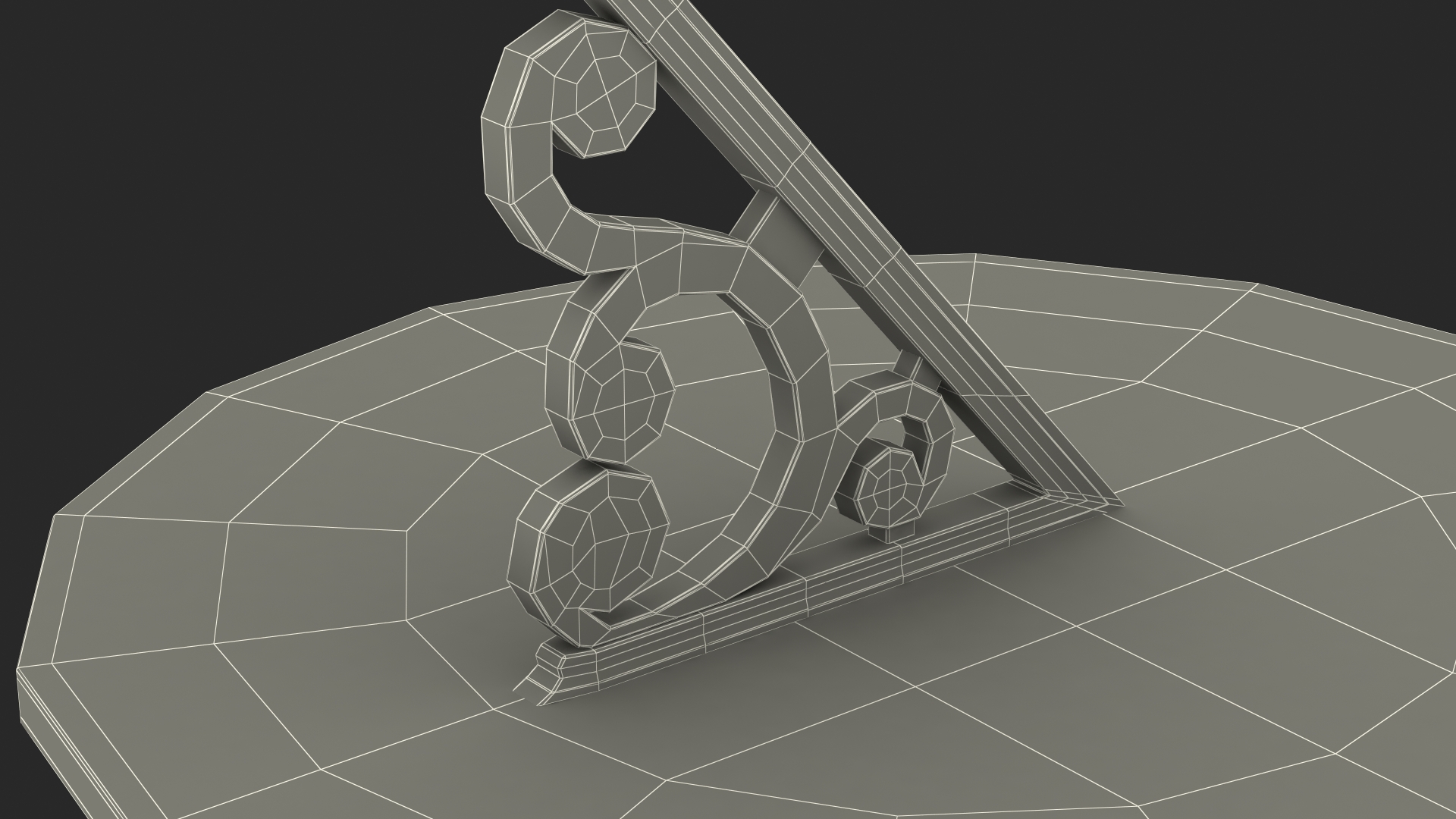 3D model Horizontal Sundial on Pedestal Base