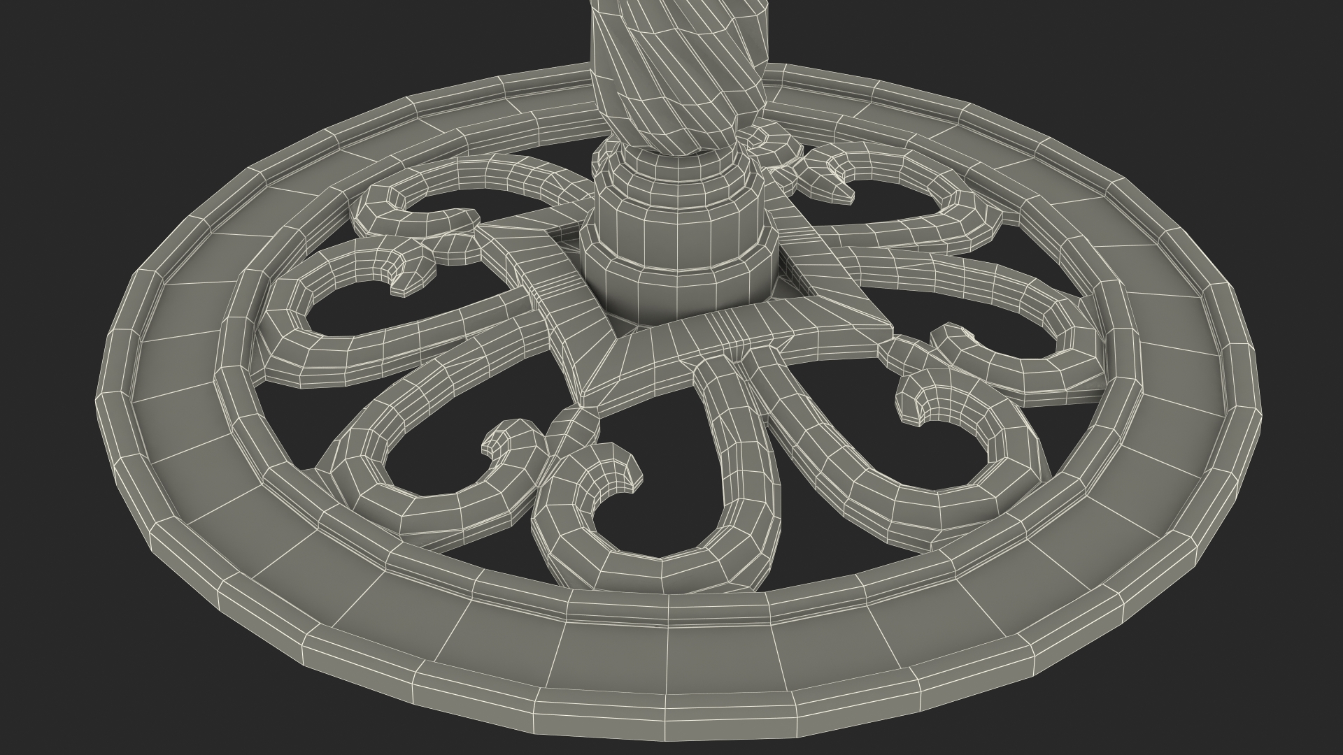 3D model Horizontal Sundial on Pedestal Base