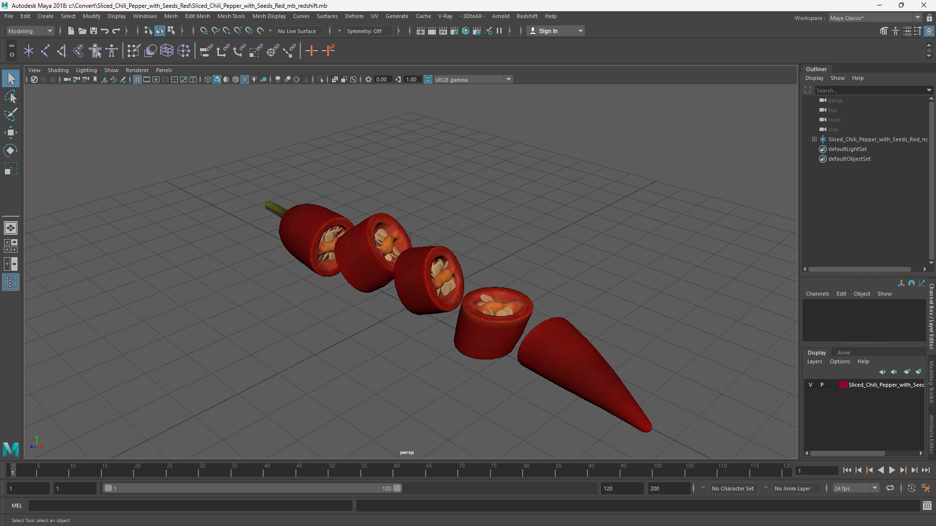 Sliced Chili Pepper with Seeds Red - view 11