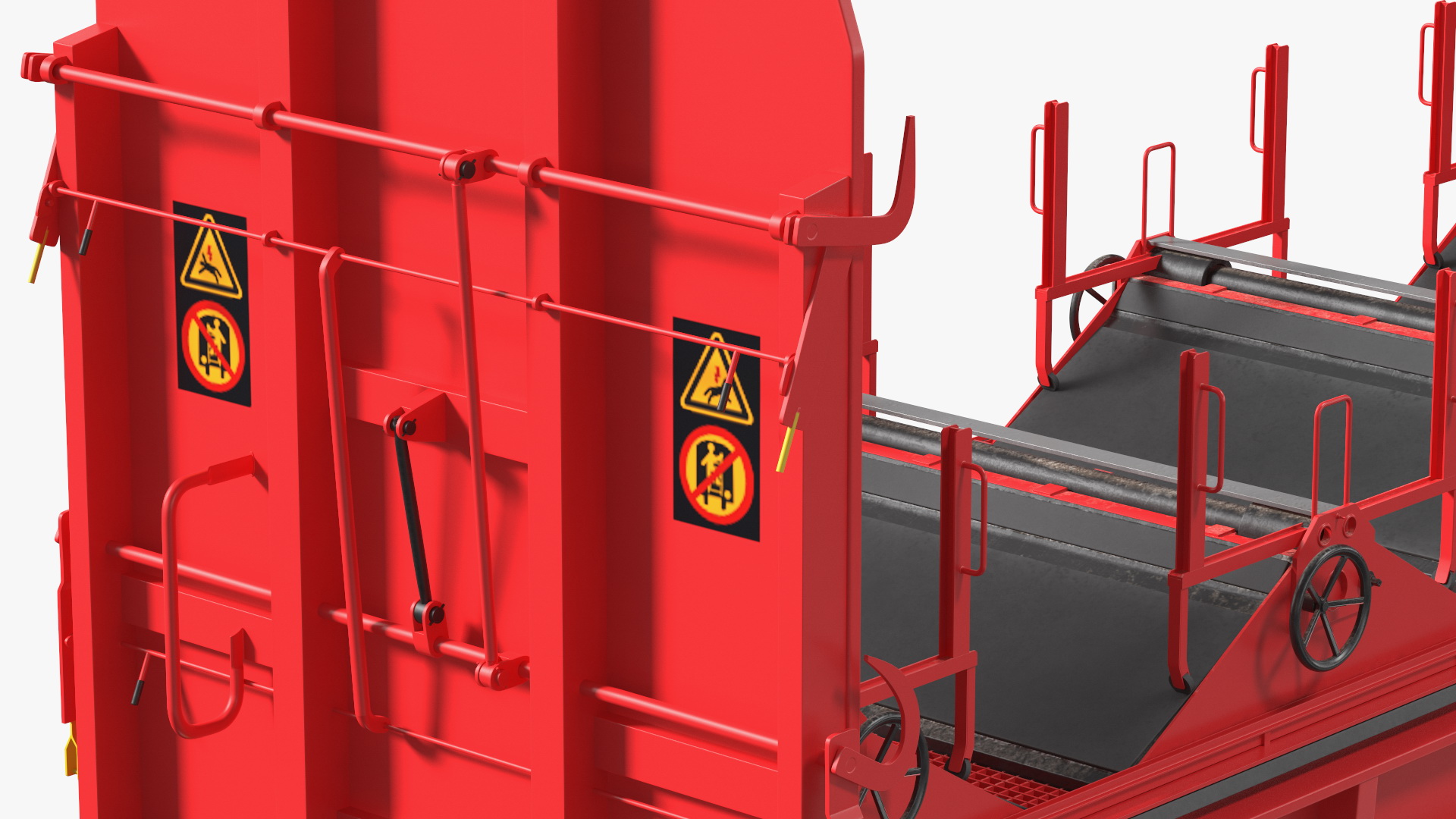 DB Cargo Coil Transporter Tarpaulin Freight Wagon Opened Clear 3D