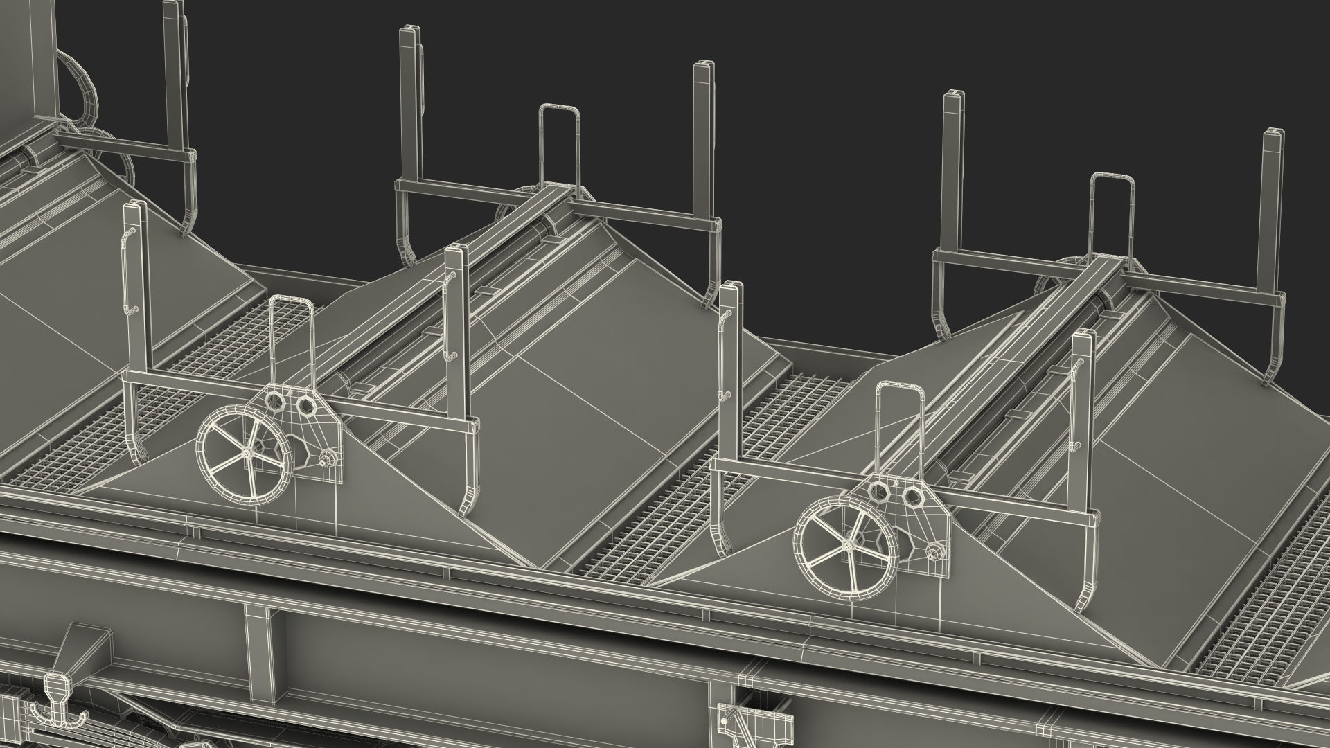 DB Cargo Coil Transporter Tarpaulin Freight Wagon Opened Clear 3D