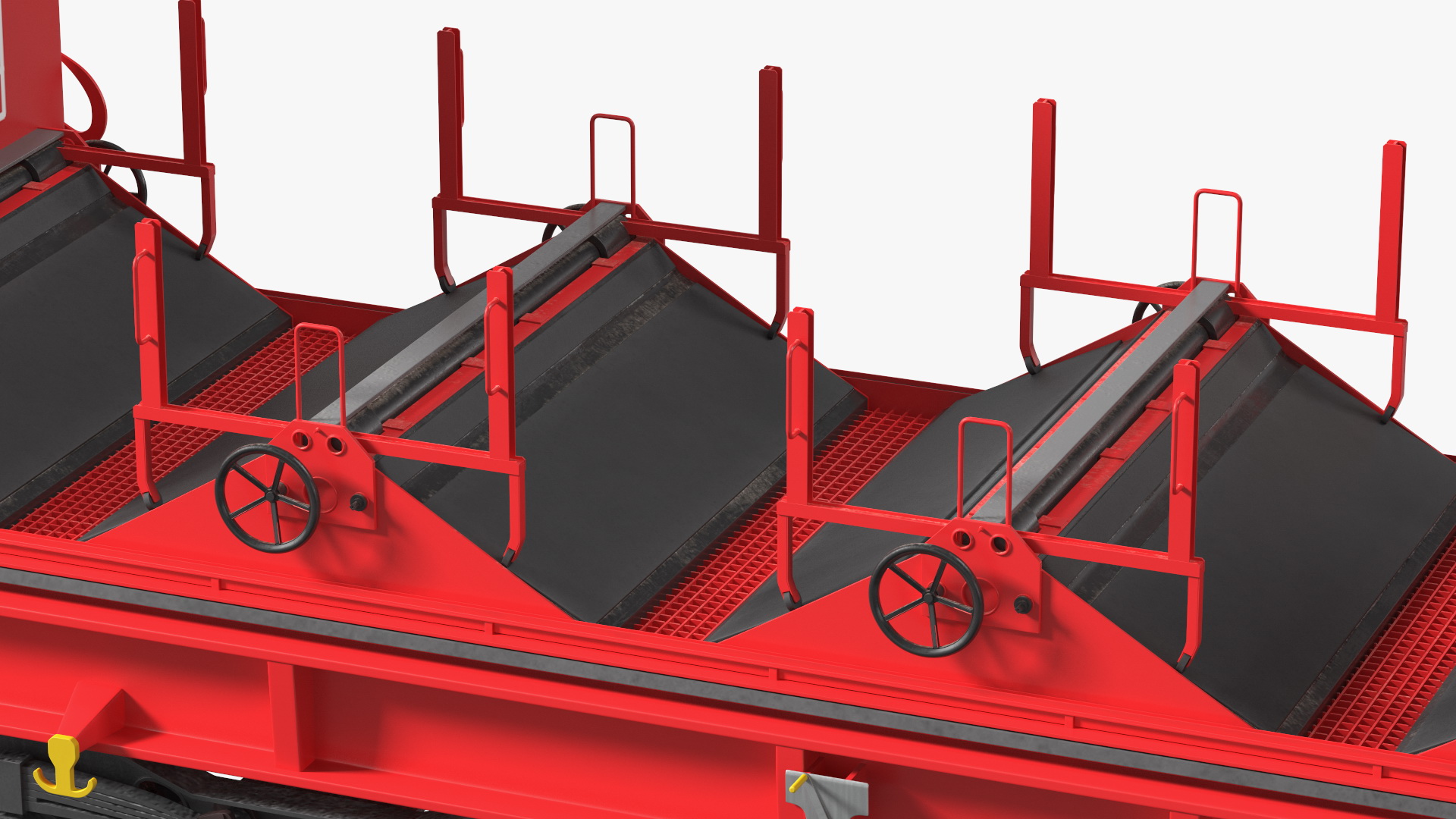DB Cargo Coil Transporter Tarpaulin Freight Wagon Opened Clear 3D