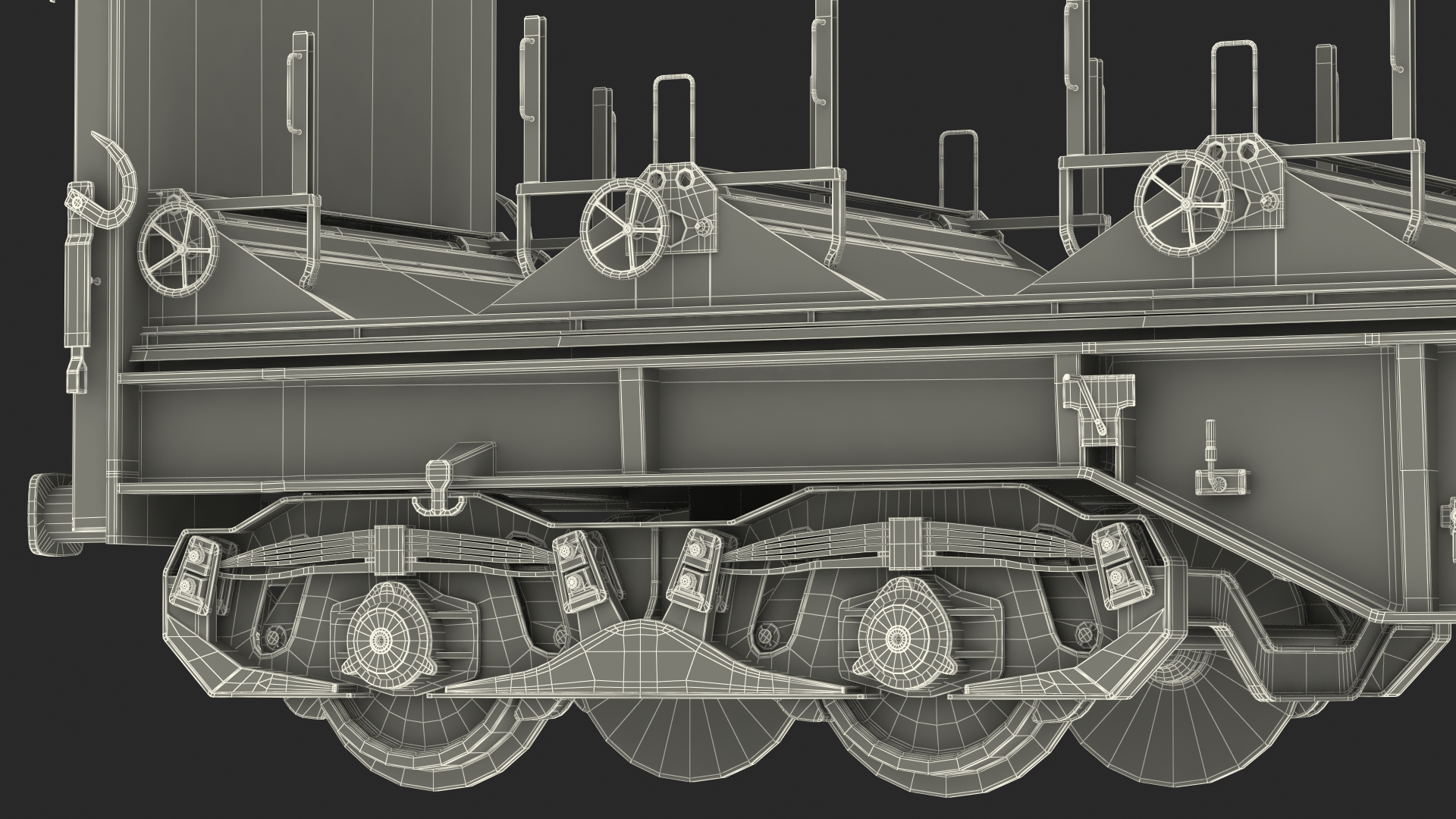 DB Cargo Coil Transporter Tarpaulin Freight Wagon Opened Clear 3D