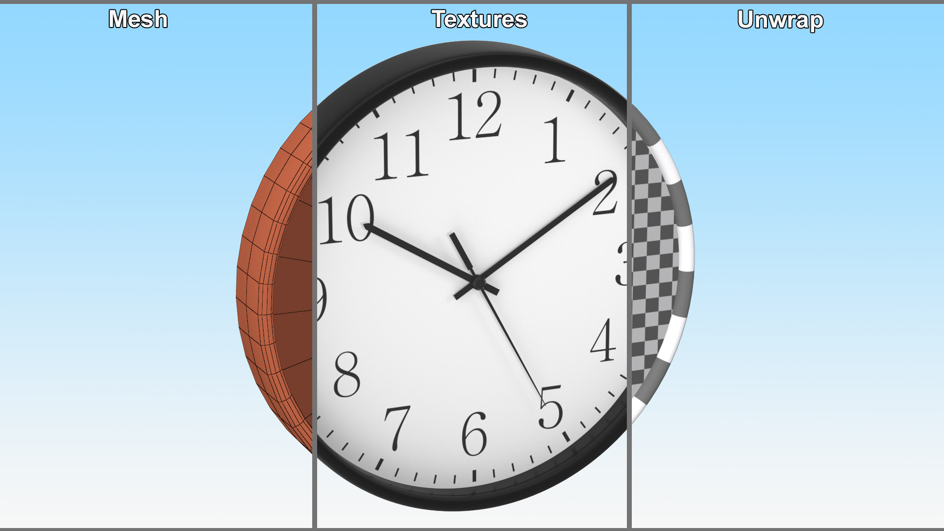 3D Classic Wall Clock model