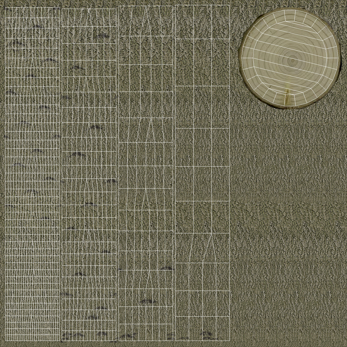 3D model Winter Bare Oak Tree