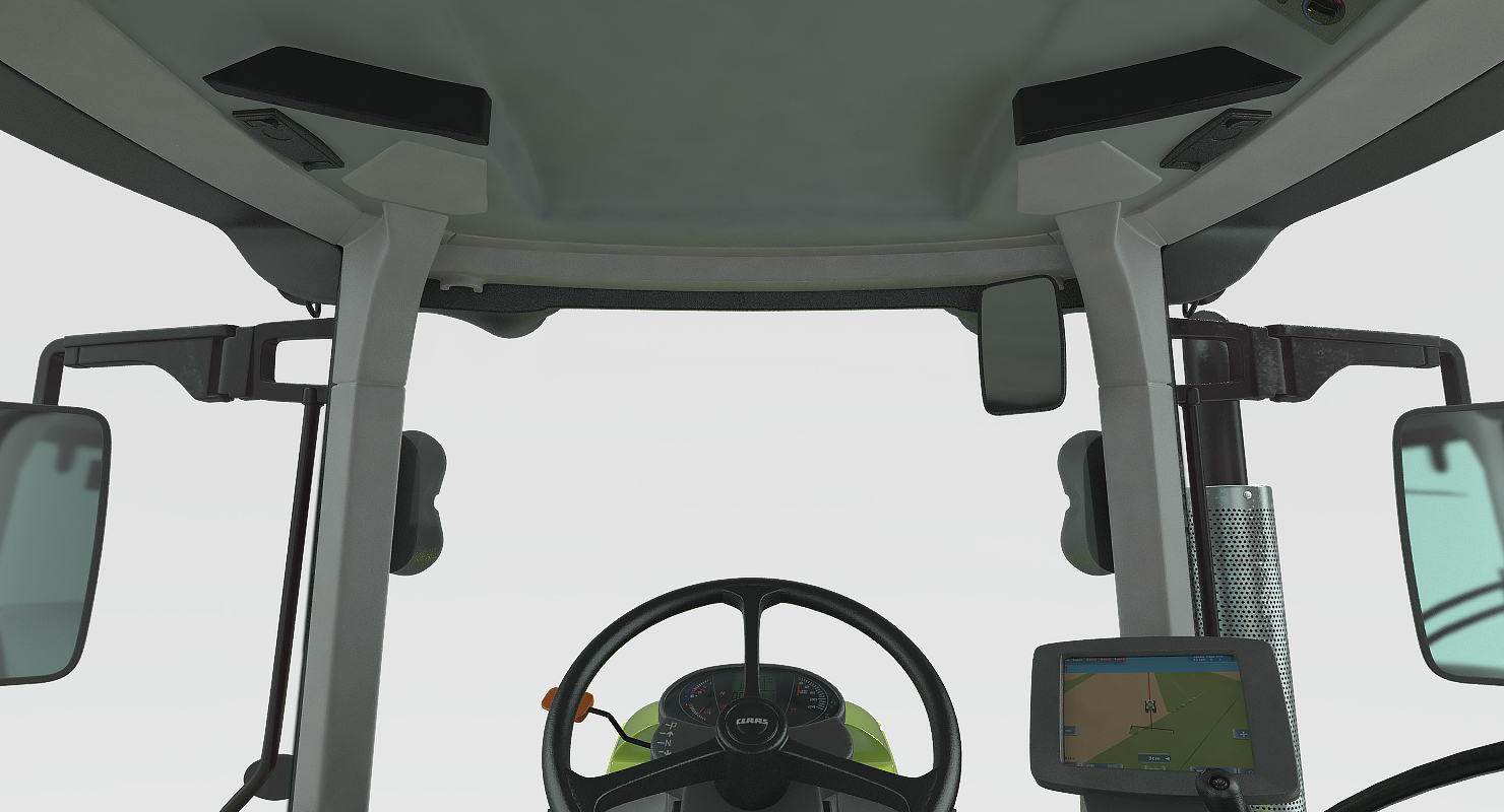 Tractor CLAAS AXION 800 Detailed Interior Clean Rigged 3D model