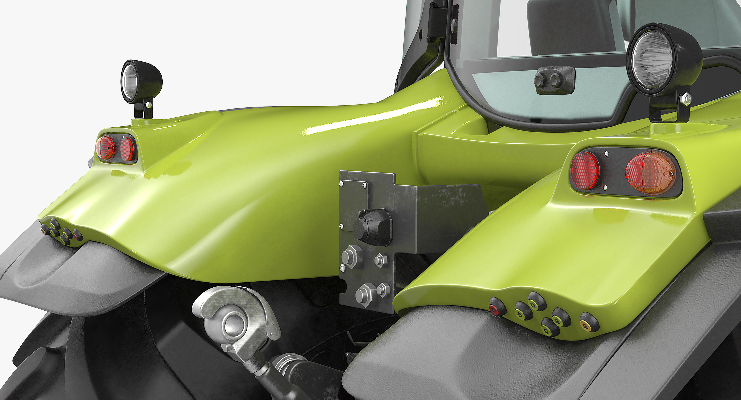 Tractor CLAAS AXION 800 Detailed Interior Clean Rigged 3D model