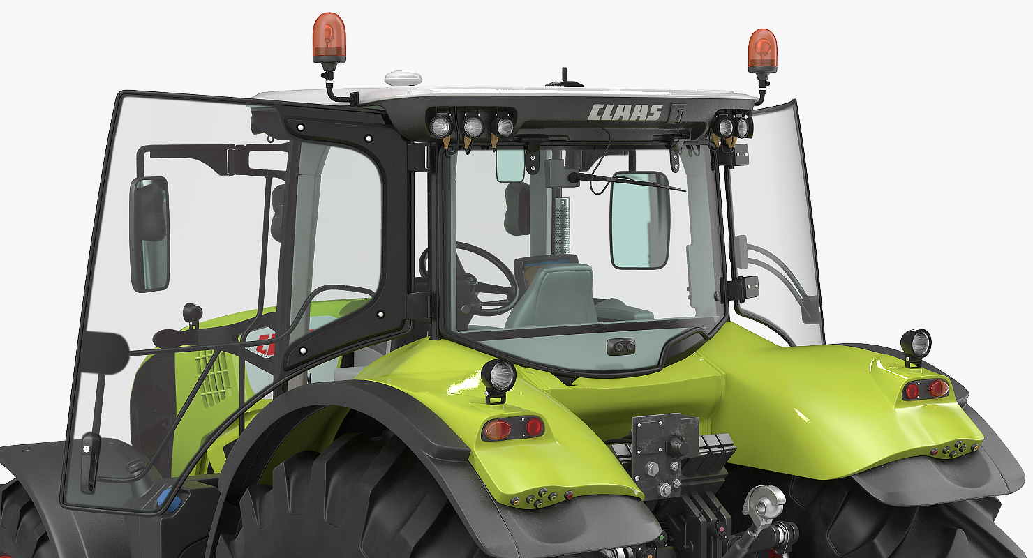 Tractor CLAAS AXION 800 Detailed Interior Clean Rigged 3D model