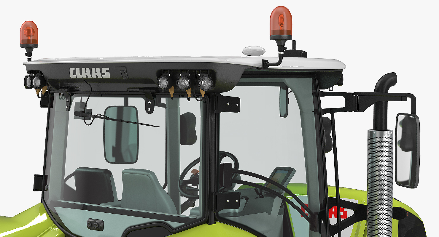 Tractor CLAAS AXION 800 Detailed Interior Clean Rigged 3D model