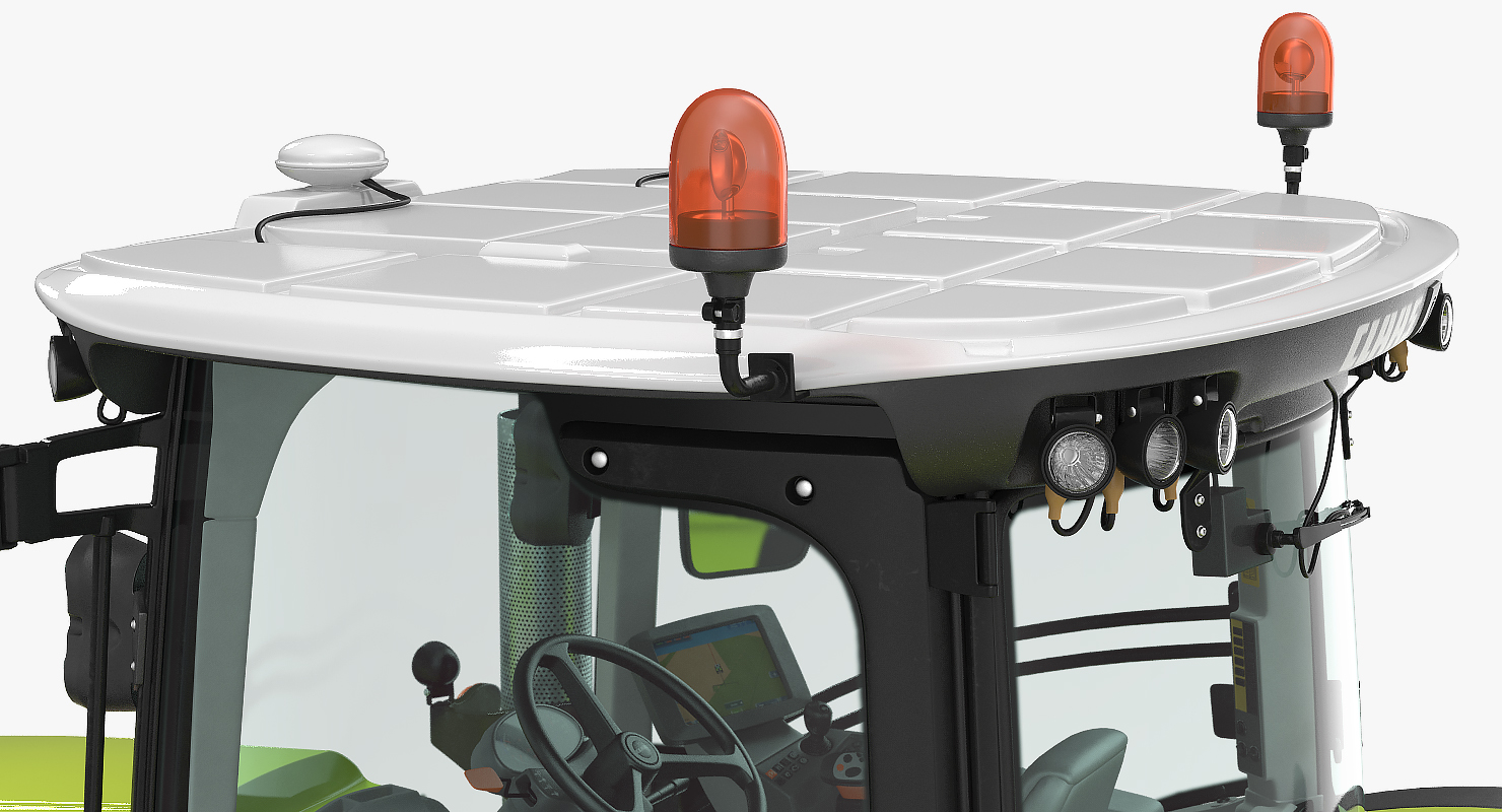 Tractor CLAAS AXION 800 Detailed Interior Clean Rigged 3D model