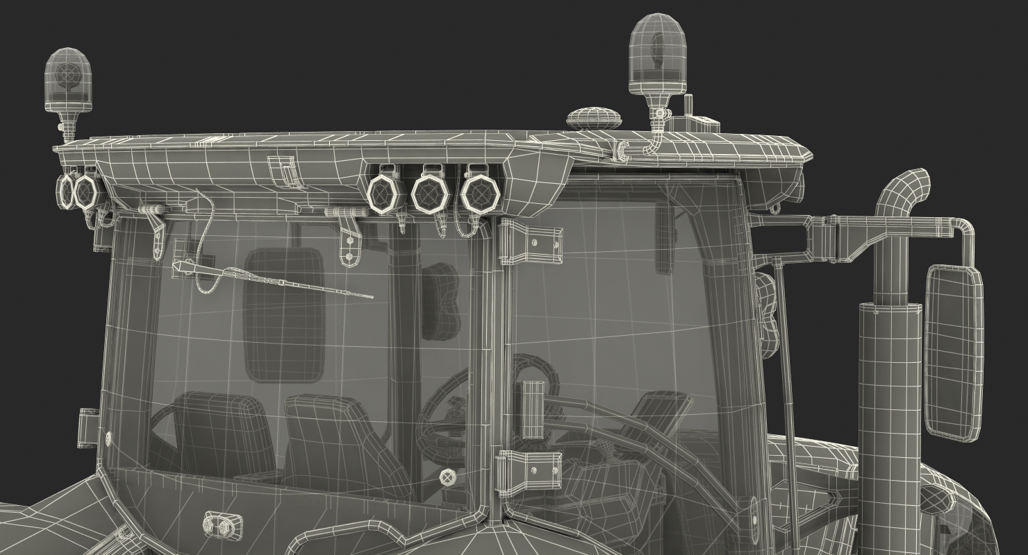Tractor CLAAS AXION 800 Detailed Interior Clean Rigged 3D model