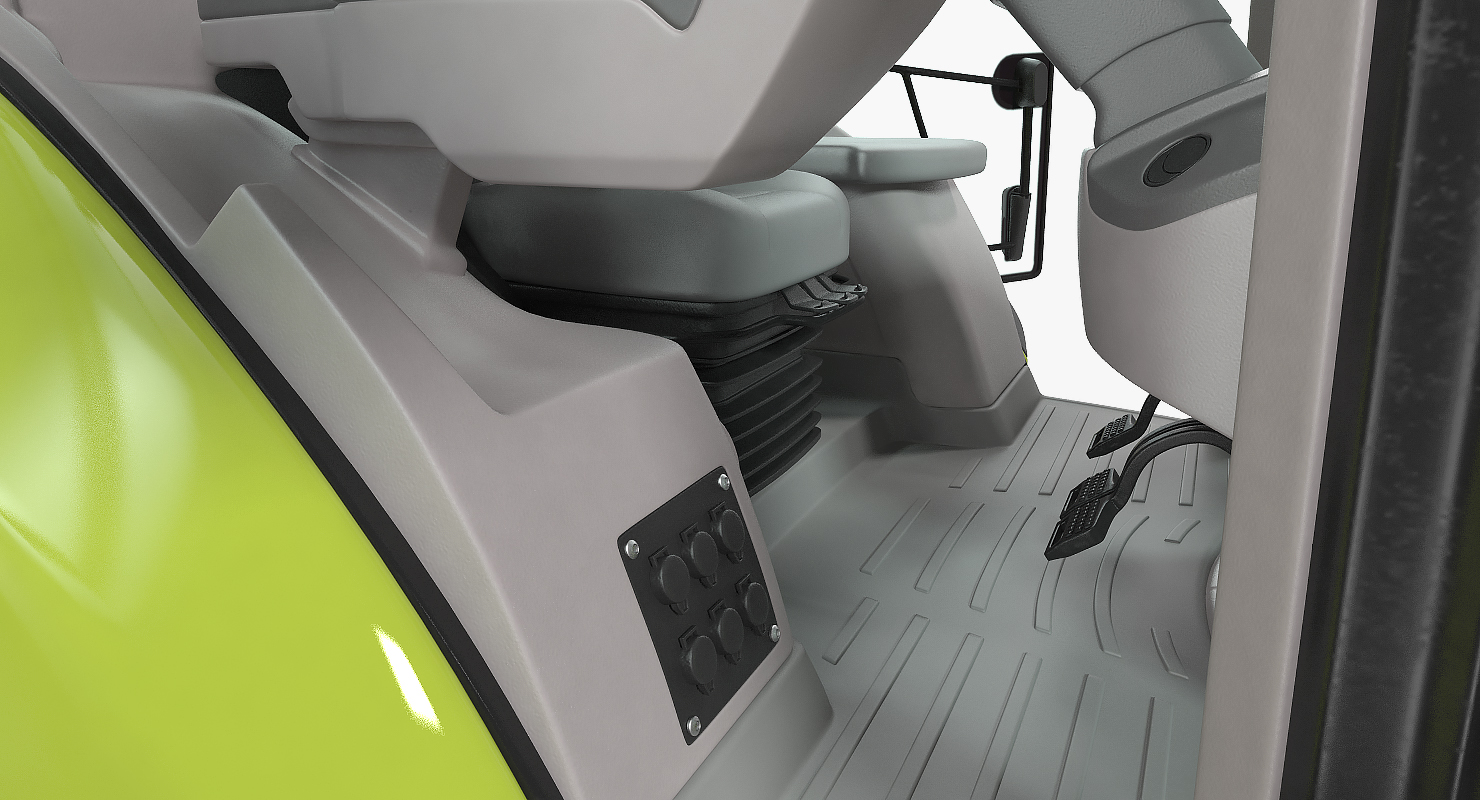 Tractor CLAAS AXION 800 Detailed Interior Clean Rigged 3D model