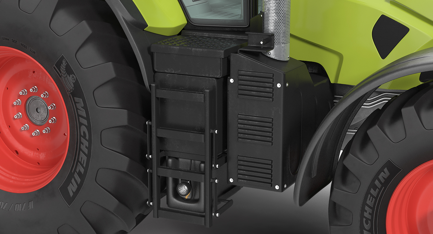 Tractor CLAAS AXION 800 Detailed Interior Clean Rigged 3D model