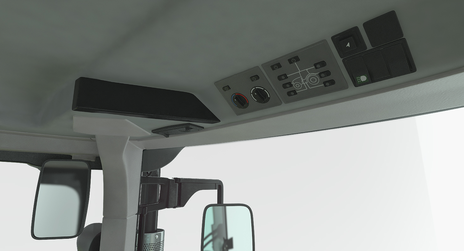Tractor CLAAS AXION 800 Detailed Interior Clean Rigged 3D model