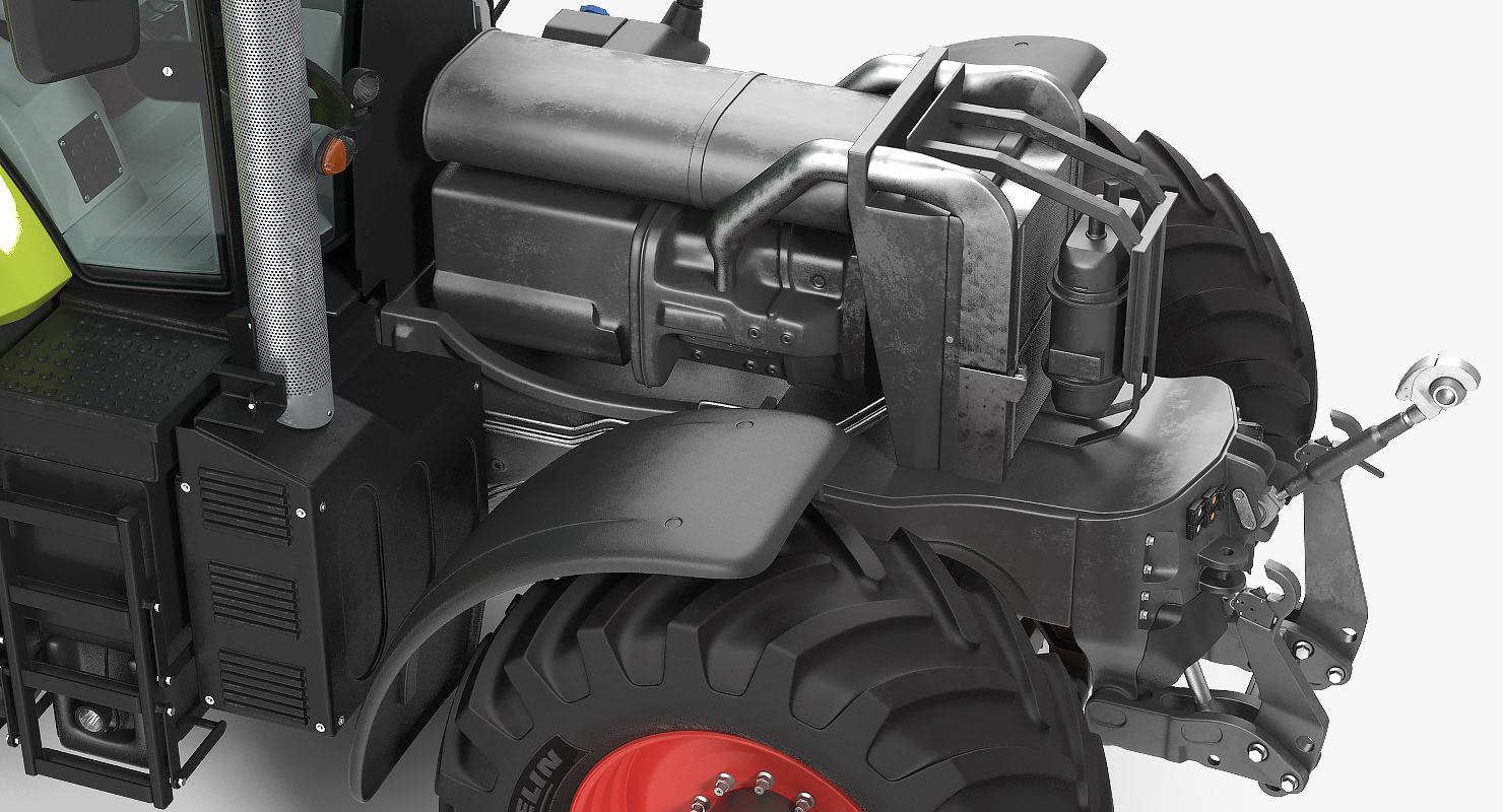 Tractor CLAAS AXION 800 Detailed Interior Clean Rigged 3D model