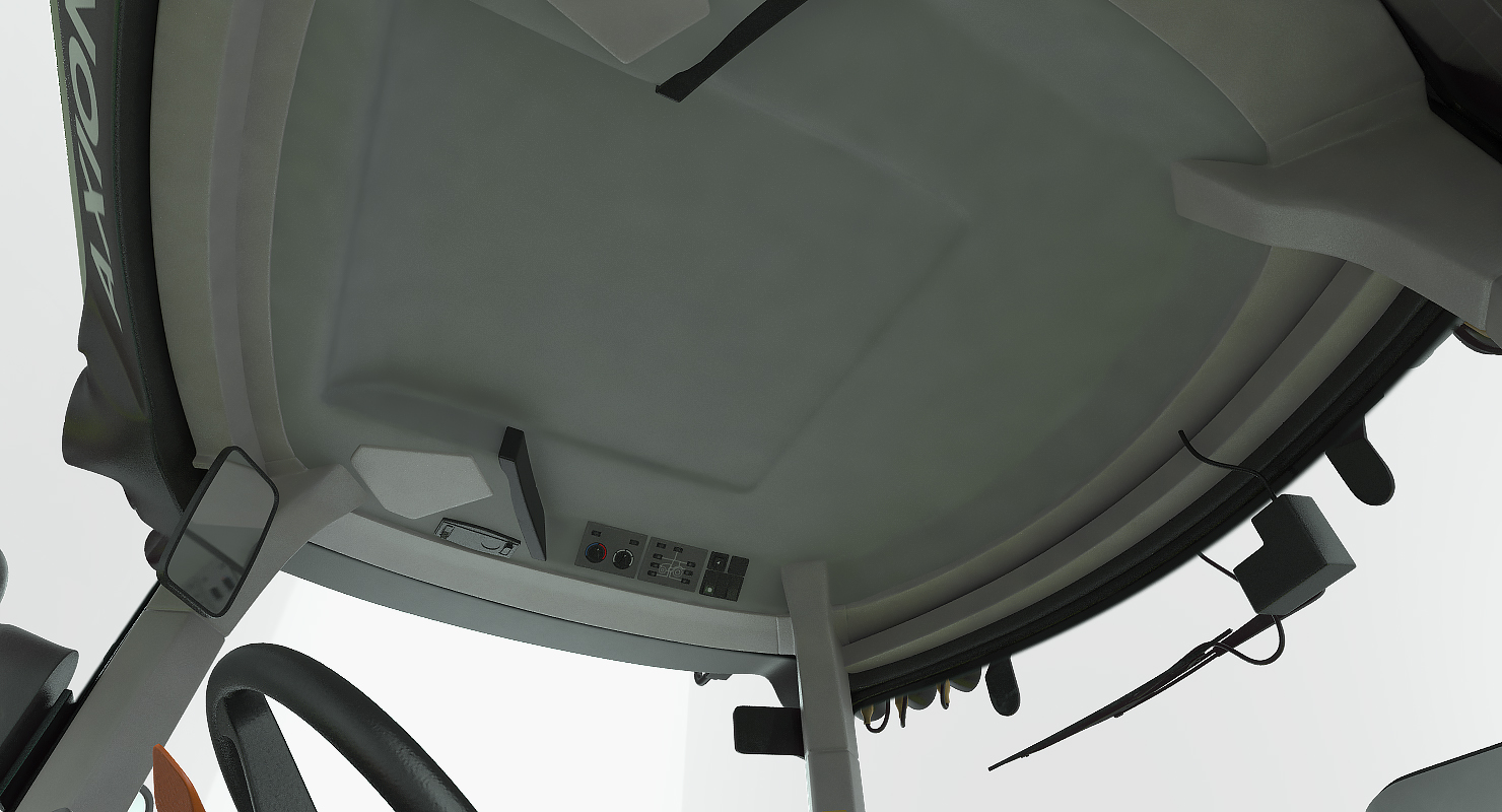 Tractor CLAAS AXION 800 Detailed Interior Clean Rigged 3D model
