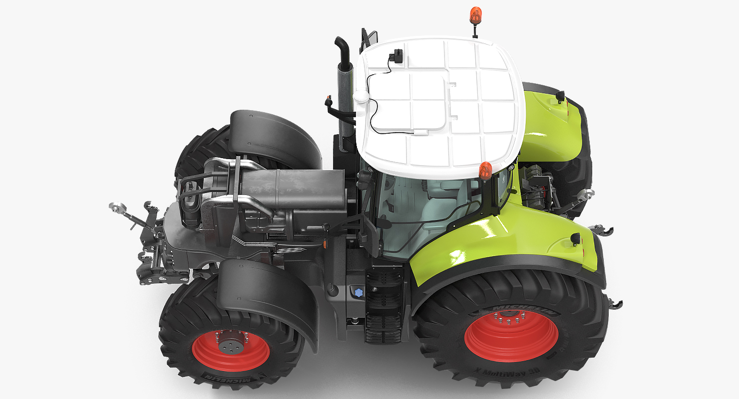Tractor CLAAS AXION 800 Detailed Interior Clean Rigged 3D model