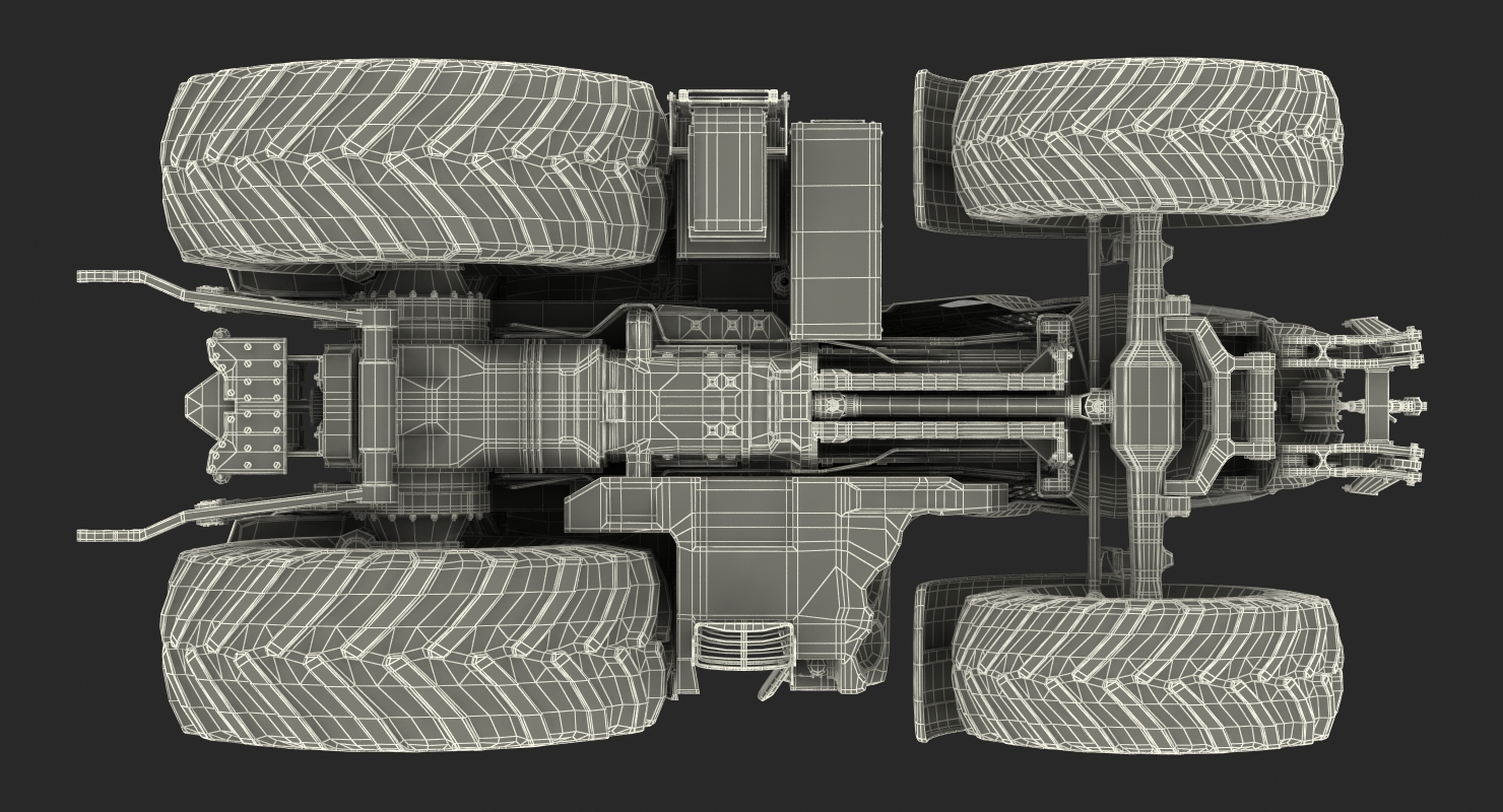 Tractor CLAAS AXION 800 Detailed Interior Clean Rigged 3D model