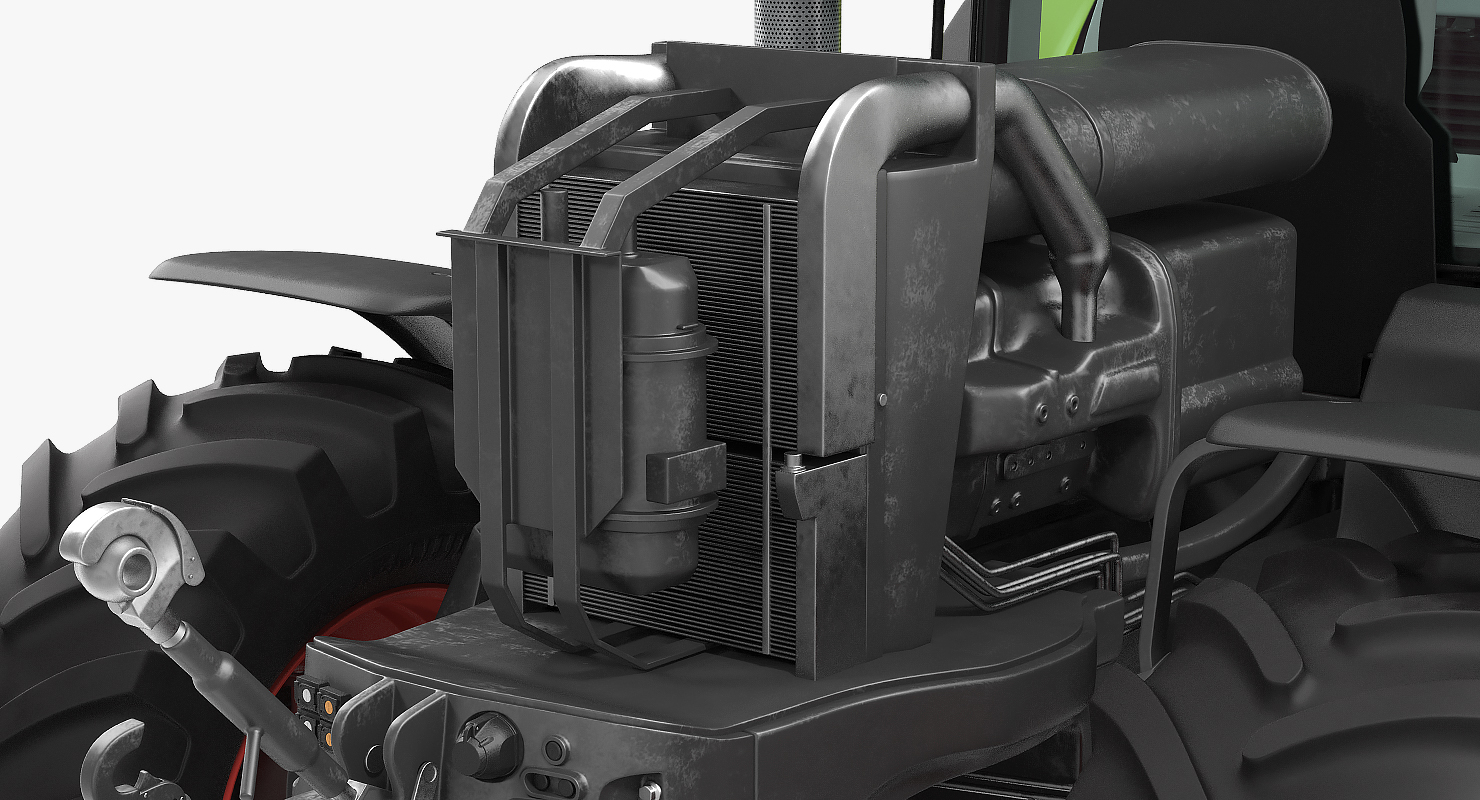 Tractor CLAAS AXION 800 Detailed Interior Clean Rigged 3D model