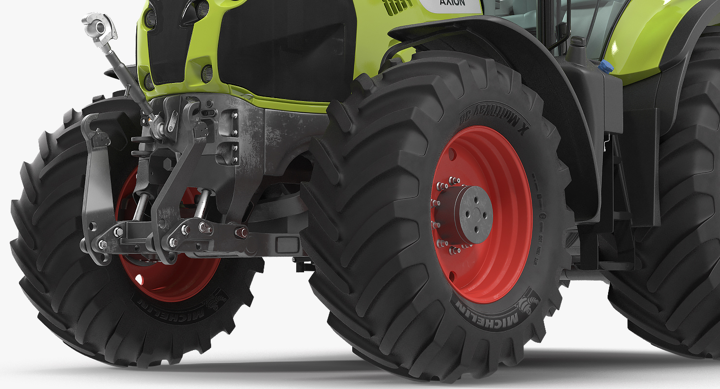 Tractor CLAAS AXION 800 Detailed Interior Clean Rigged 3D model
