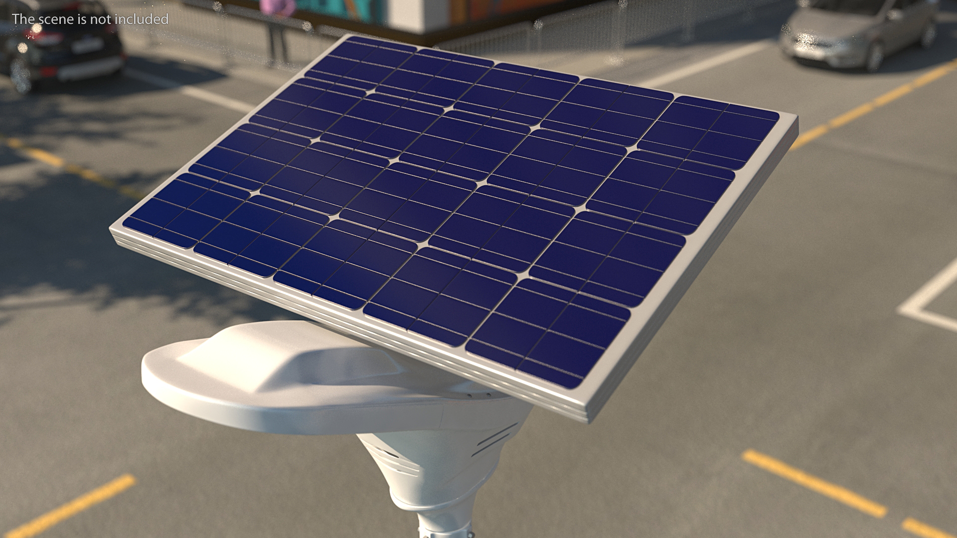 LED Solar Street Light Post 3D