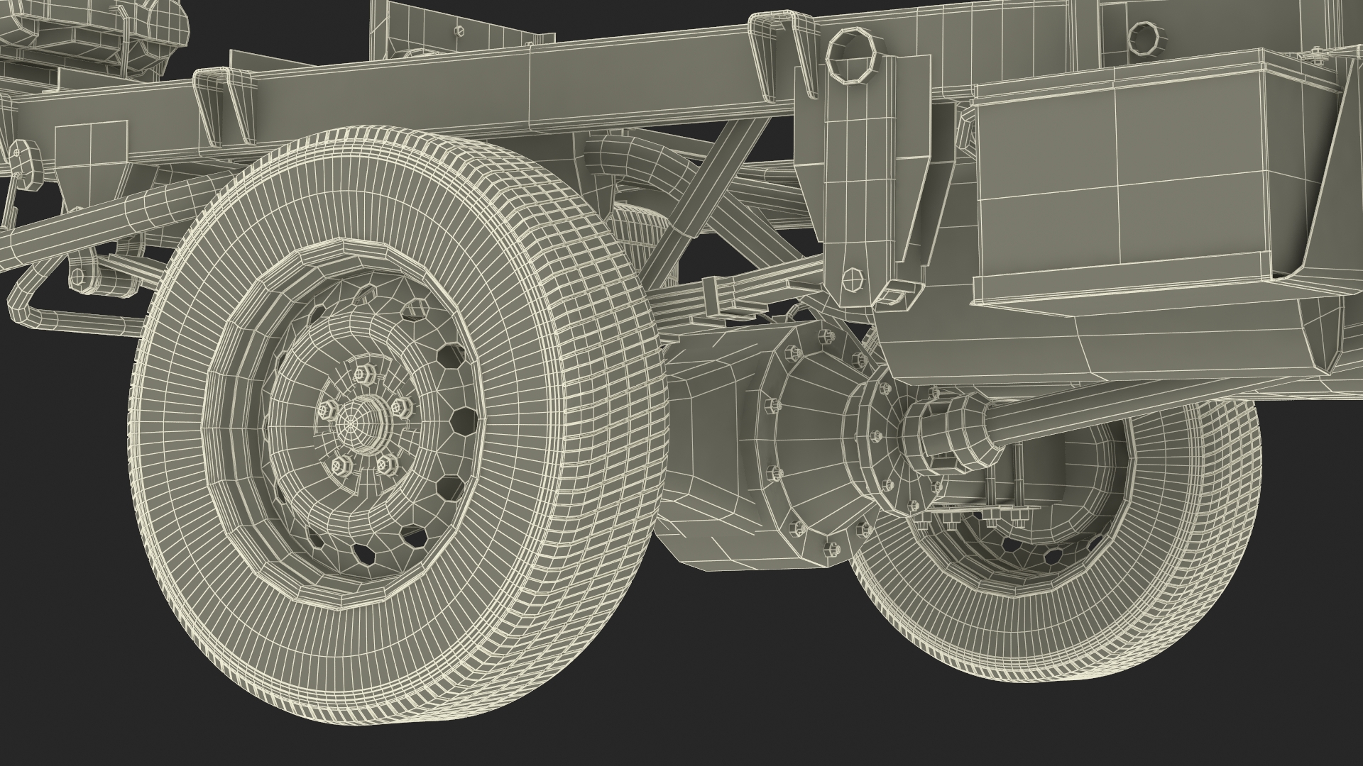 Mini Truck Bare Chassis Blue Rigged for Cinema 4D 3D model