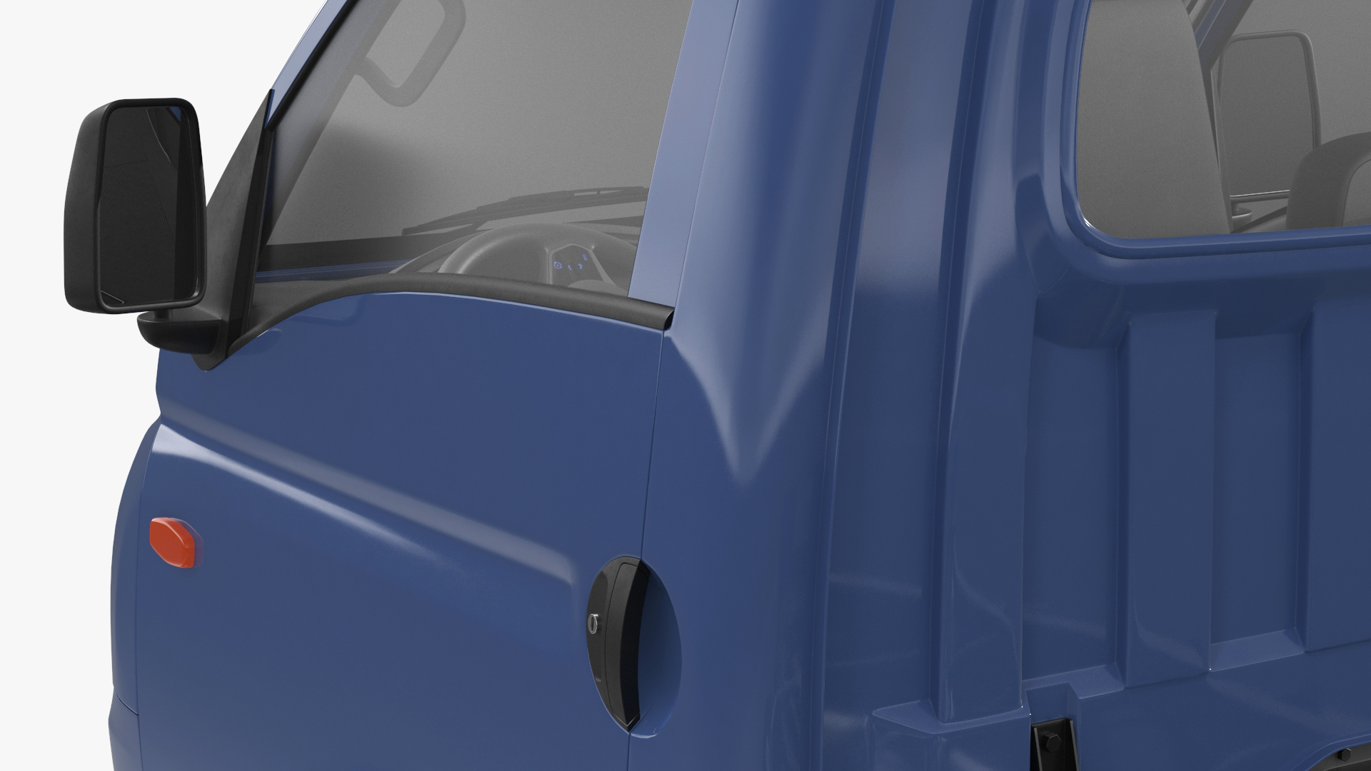 Mini Truck Bare Chassis Blue Rigged for Cinema 4D 3D model