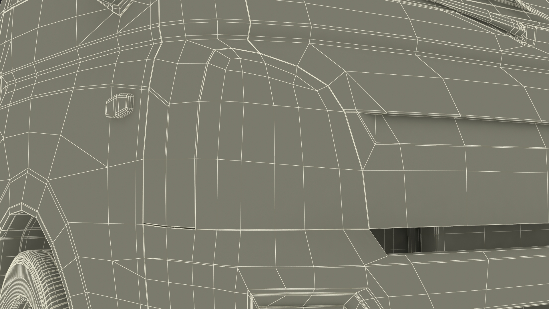Mini Truck Bare Chassis Blue Rigged for Cinema 4D 3D model