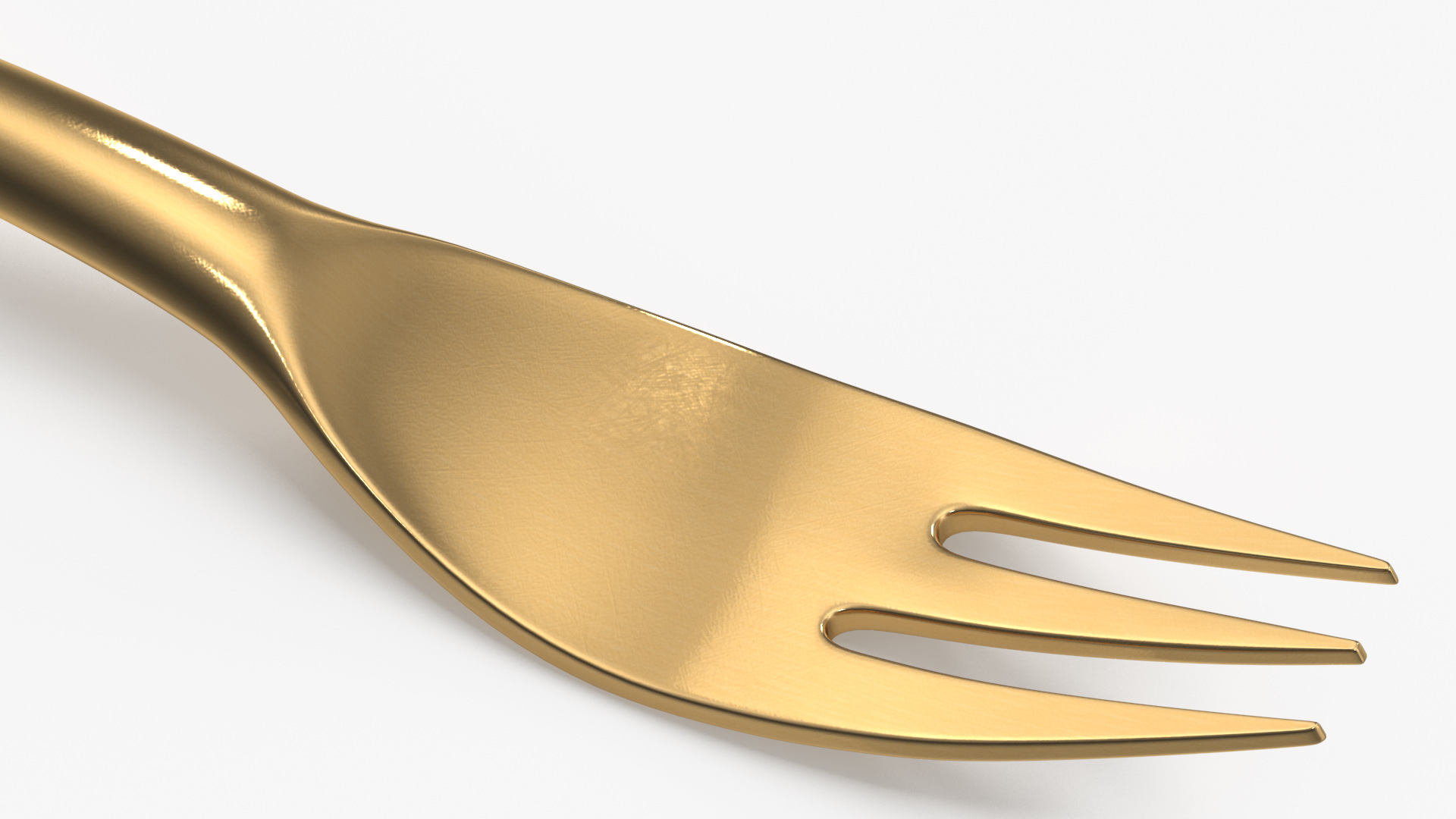 Fish Fork Gold 3D model