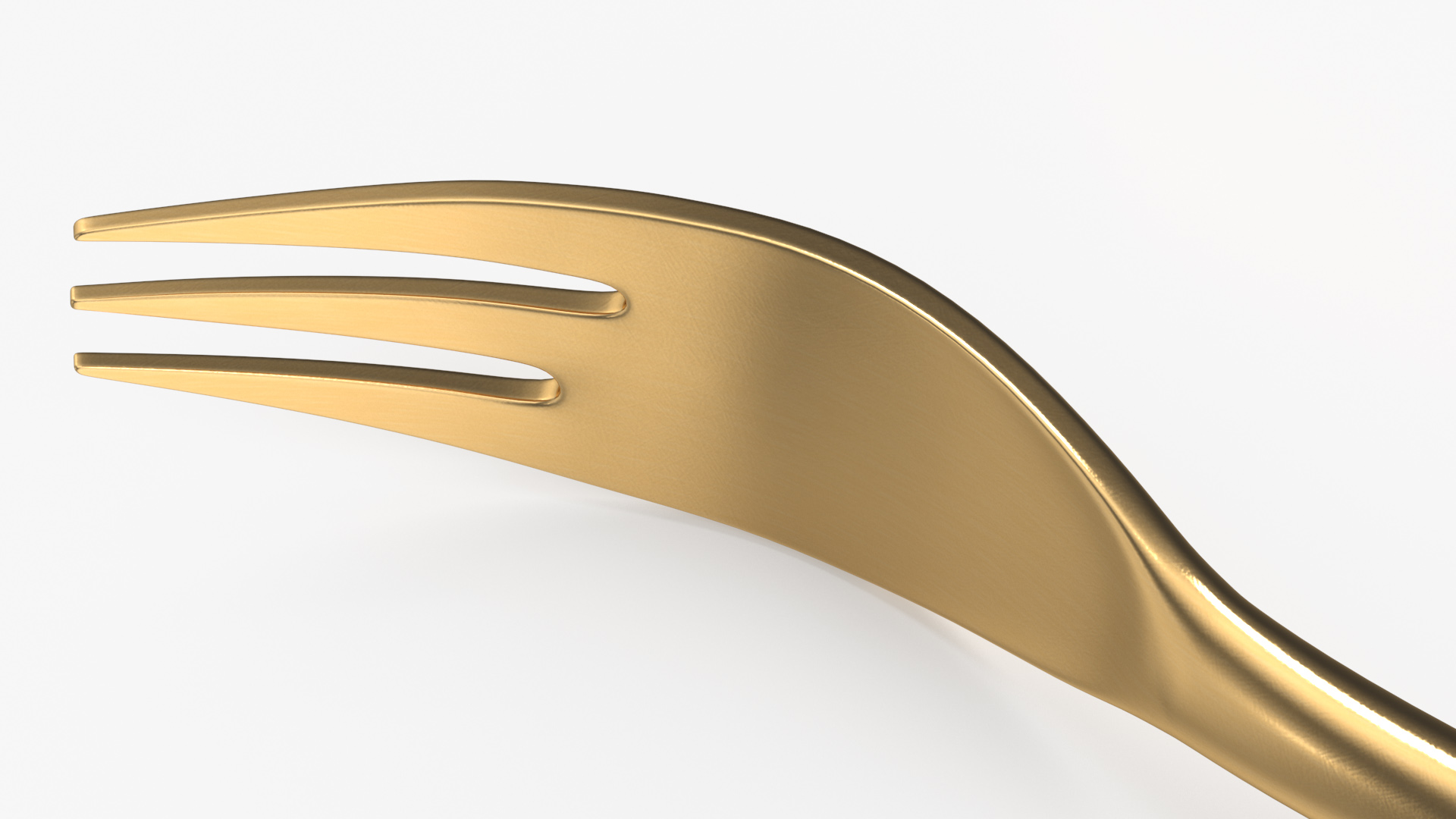 Fish Fork Gold 3D model