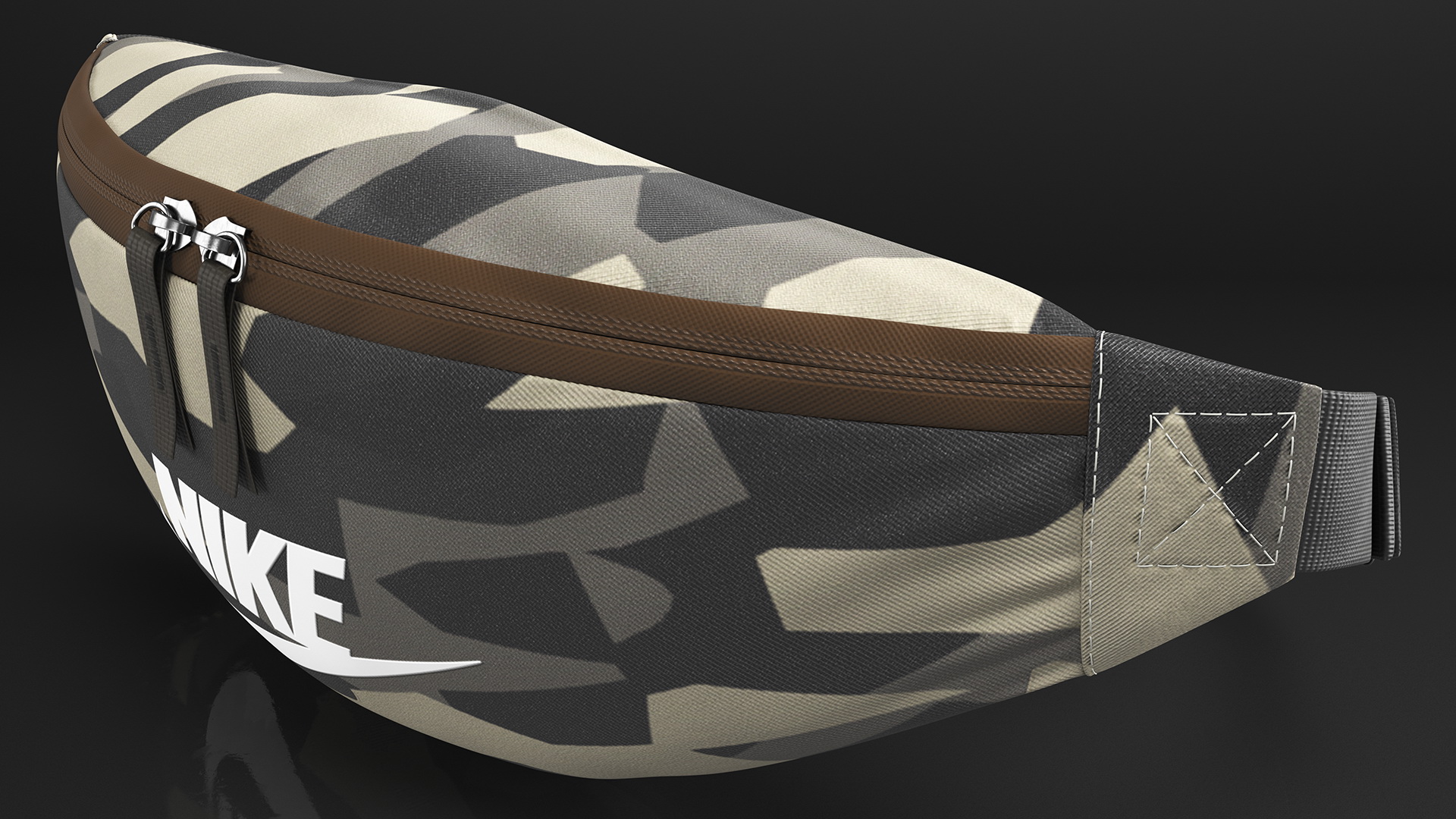 3D Nike Sportswear Heritage Hip Pack Camo model
