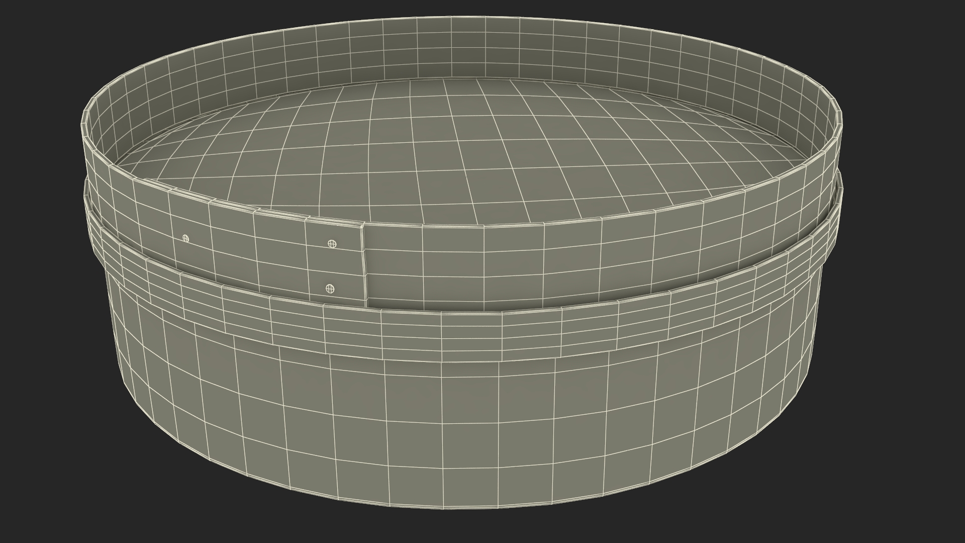 Wooden Mesh Sifter Old 3D