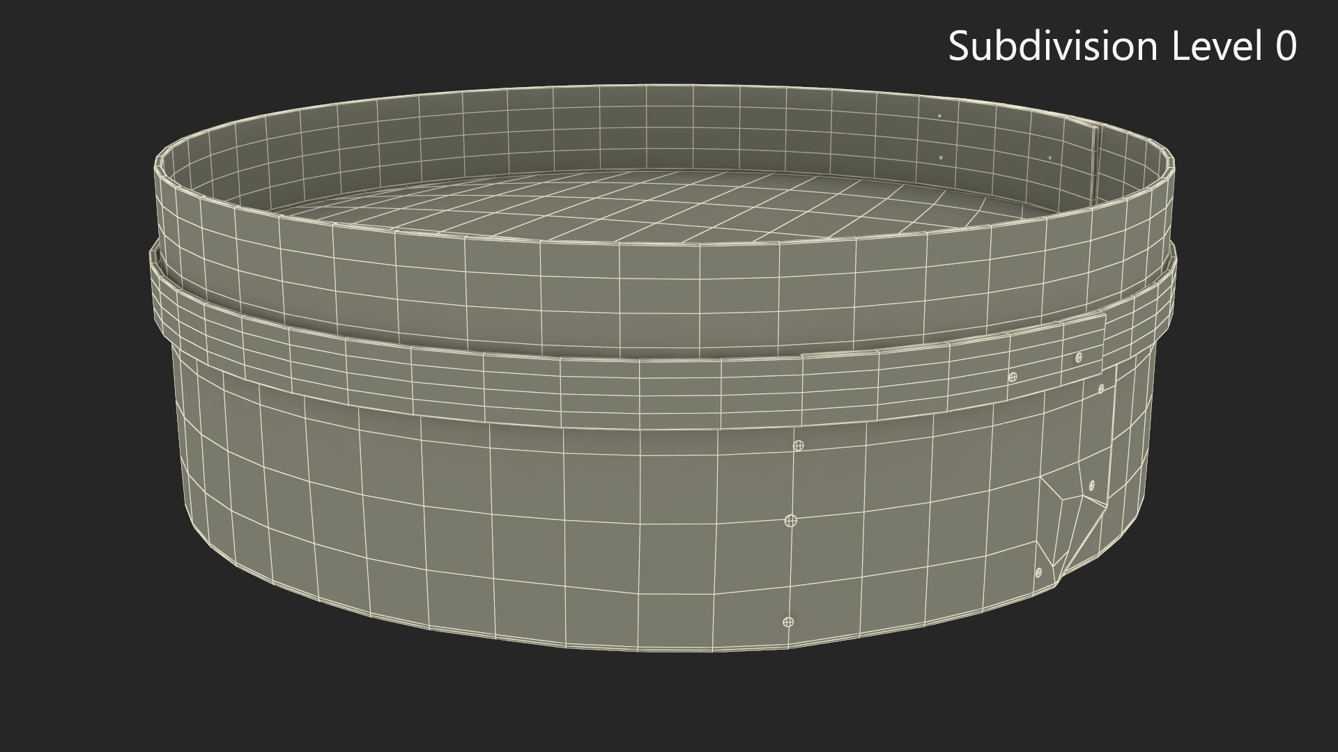 Wooden Mesh Sifter Old 3D