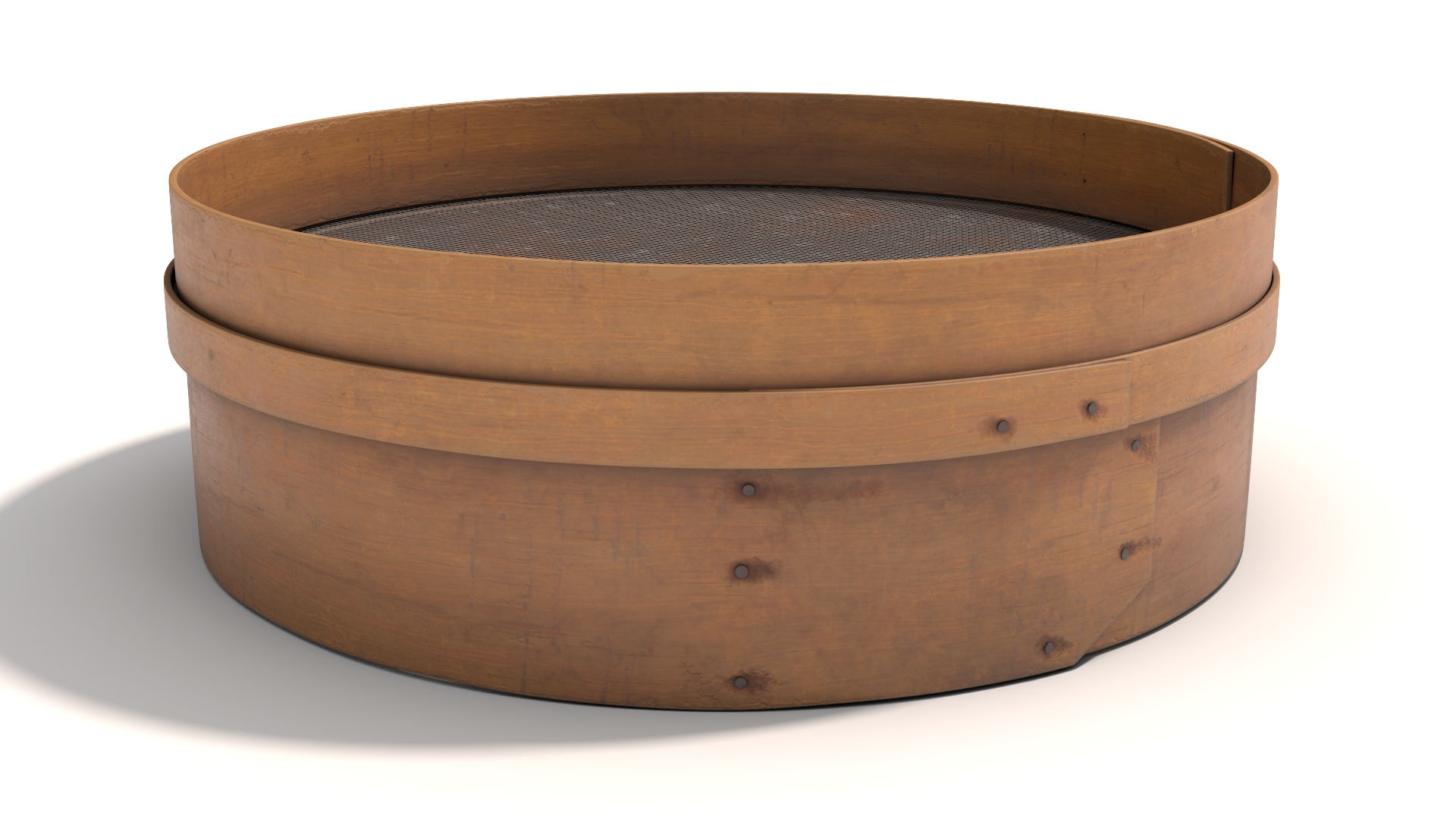 Wooden Mesh Sifter Old 3D