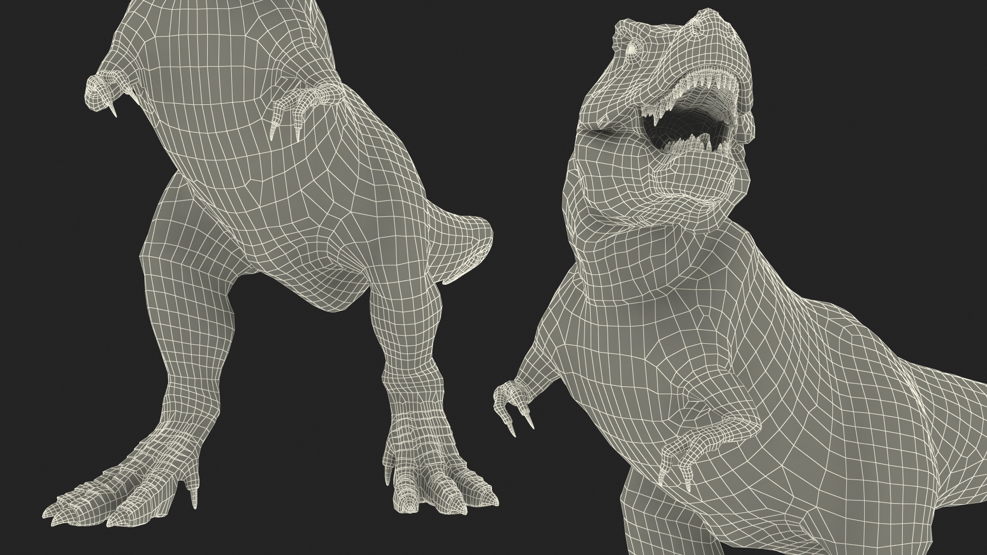 3D T Rex Stand Pose