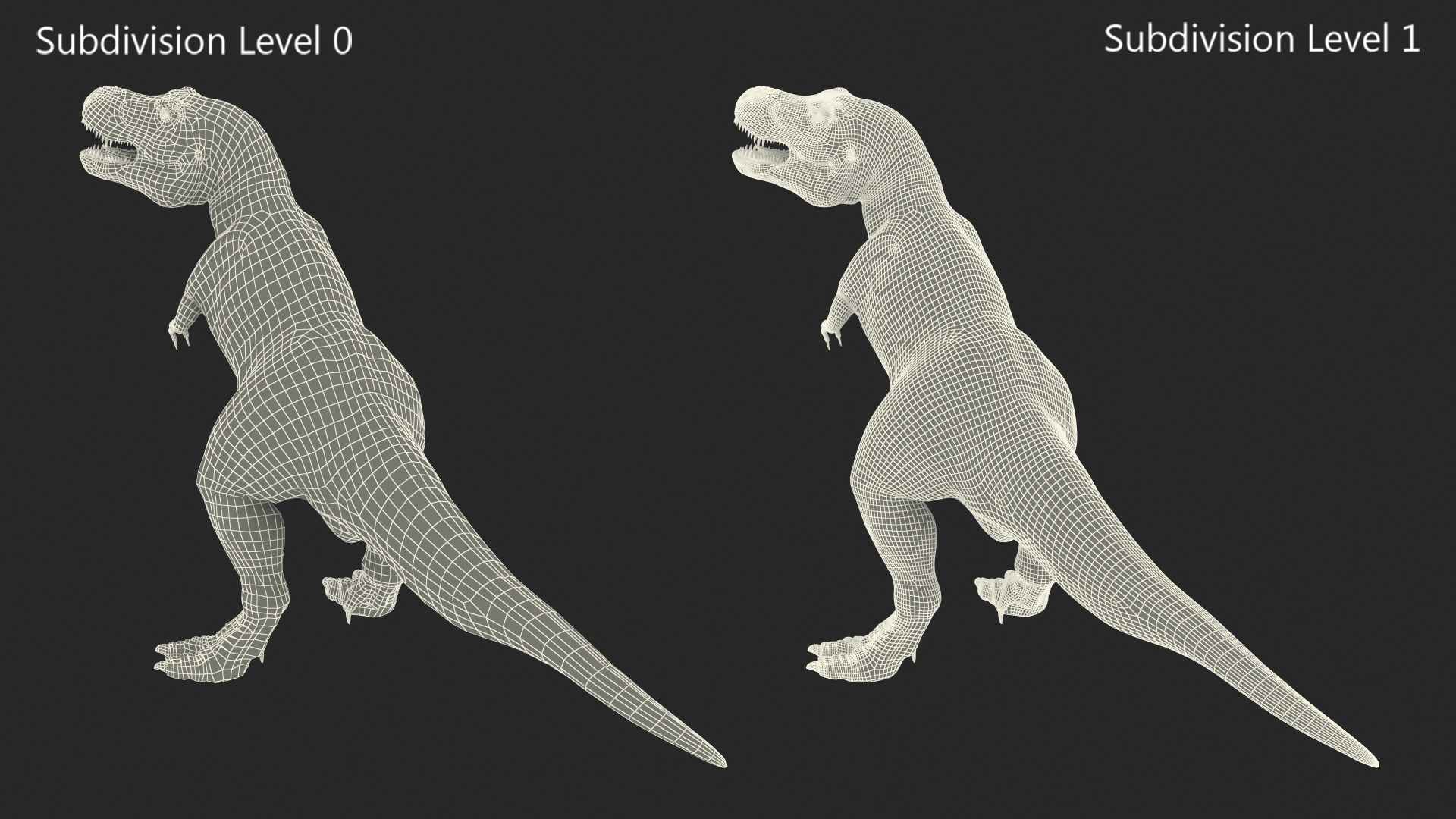 3D T Rex Stand Pose
