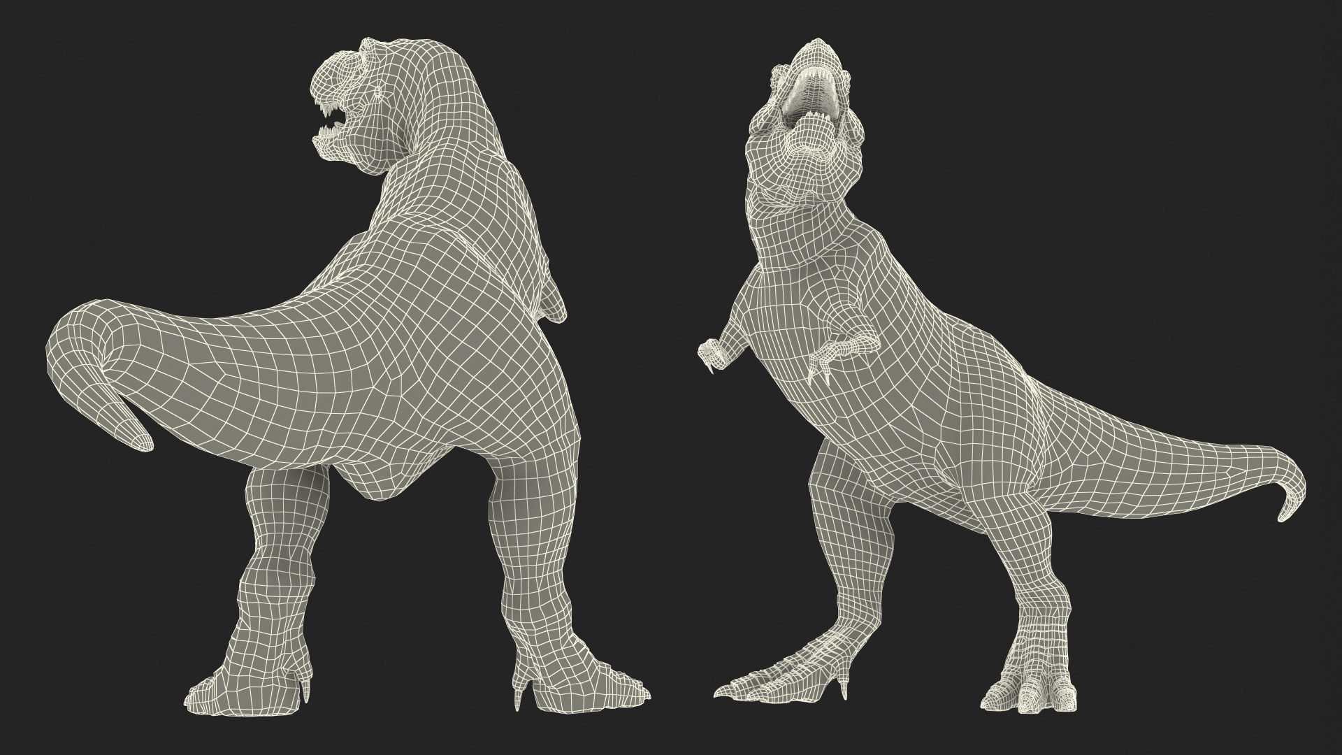 3D T Rex Stand Pose