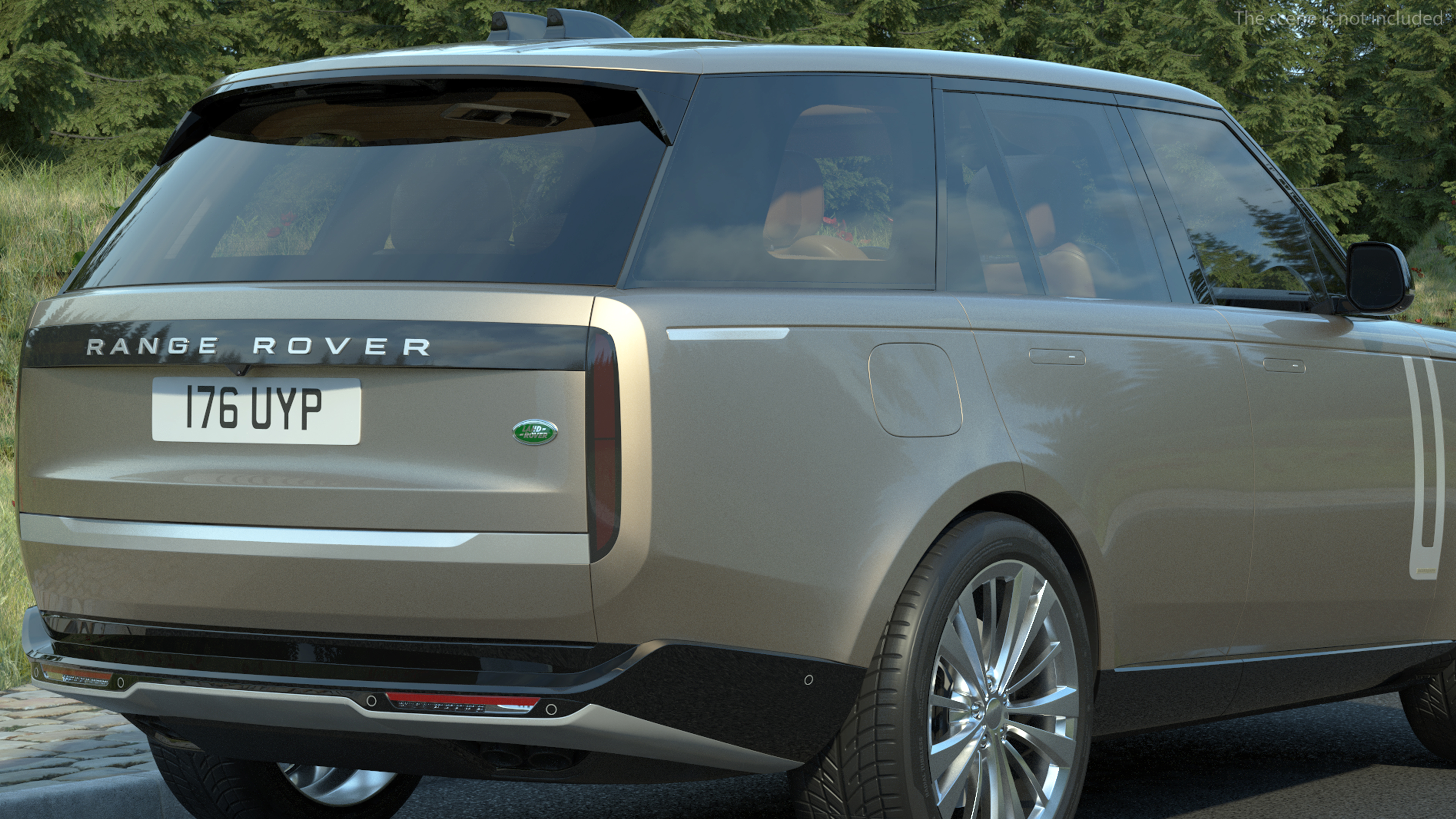 Range Rover 2022 Lights OFF Rigged 3D model