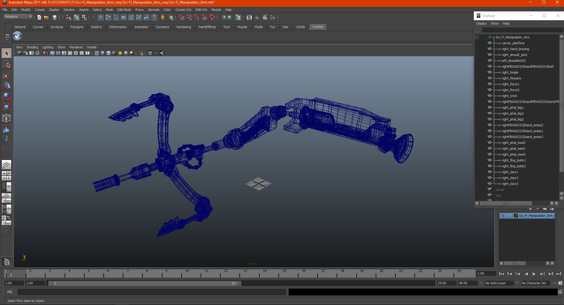 Sci-Fi Manipulator Arm 3D