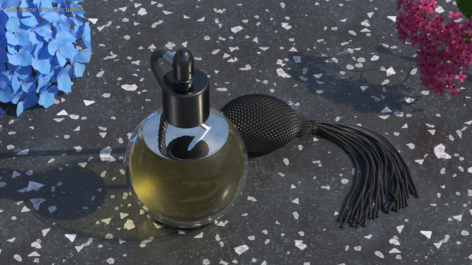3D model Black Hose Pump Perfume Bottle