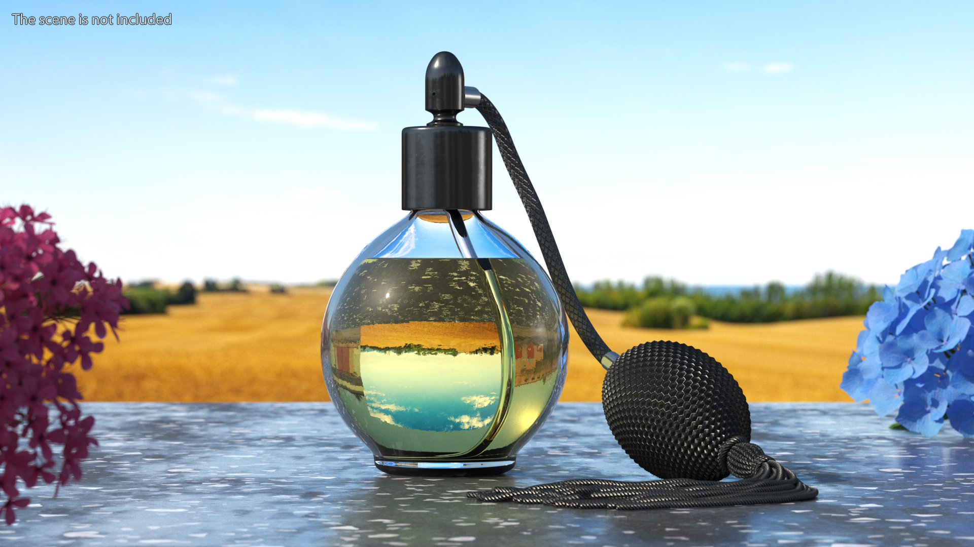 3D model Black Hose Pump Perfume Bottle