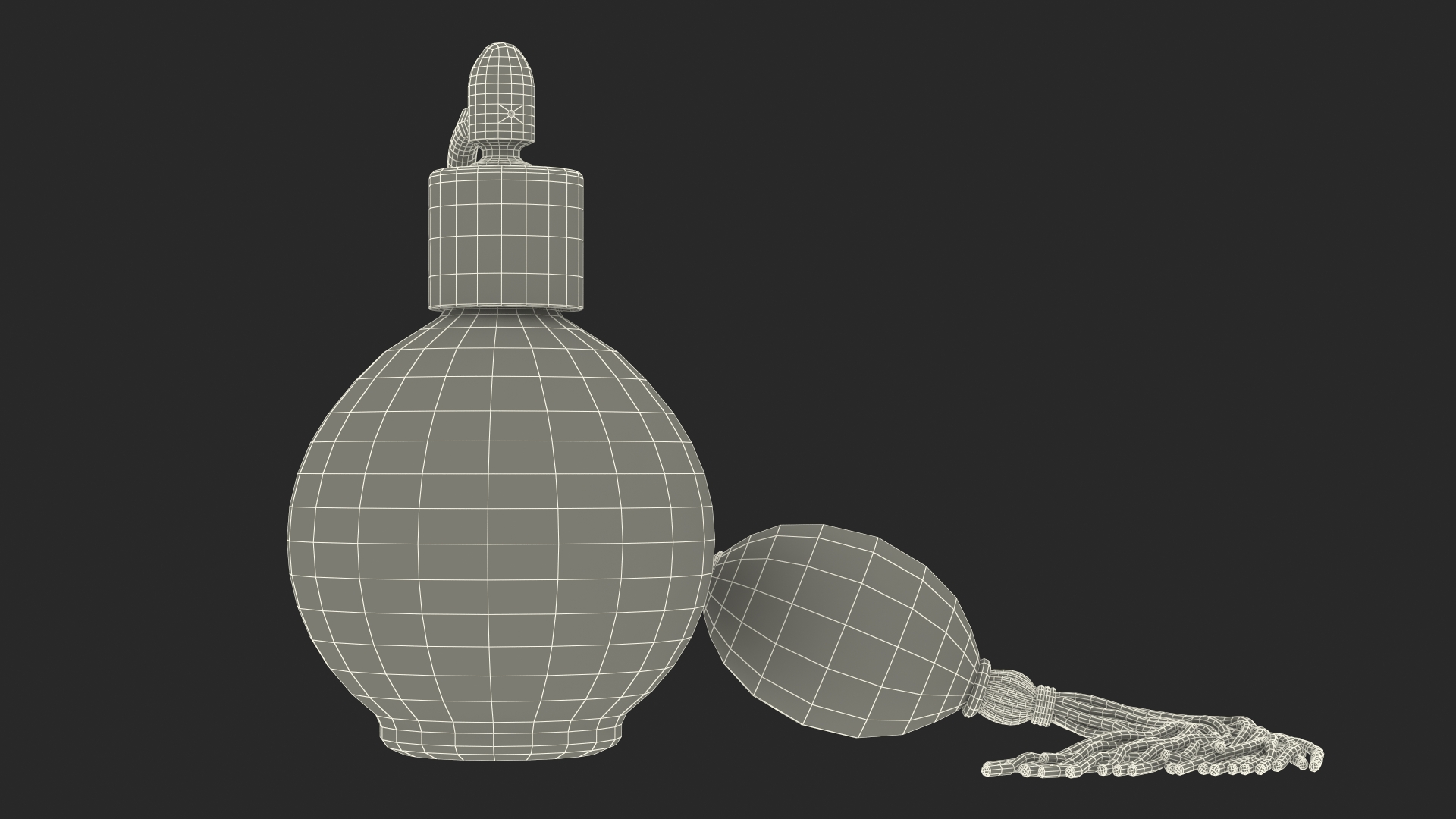 3D model Black Hose Pump Perfume Bottle